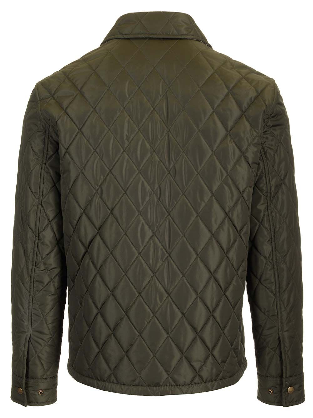 Shop Burberry Quilted Nylon Country Jacket In Green