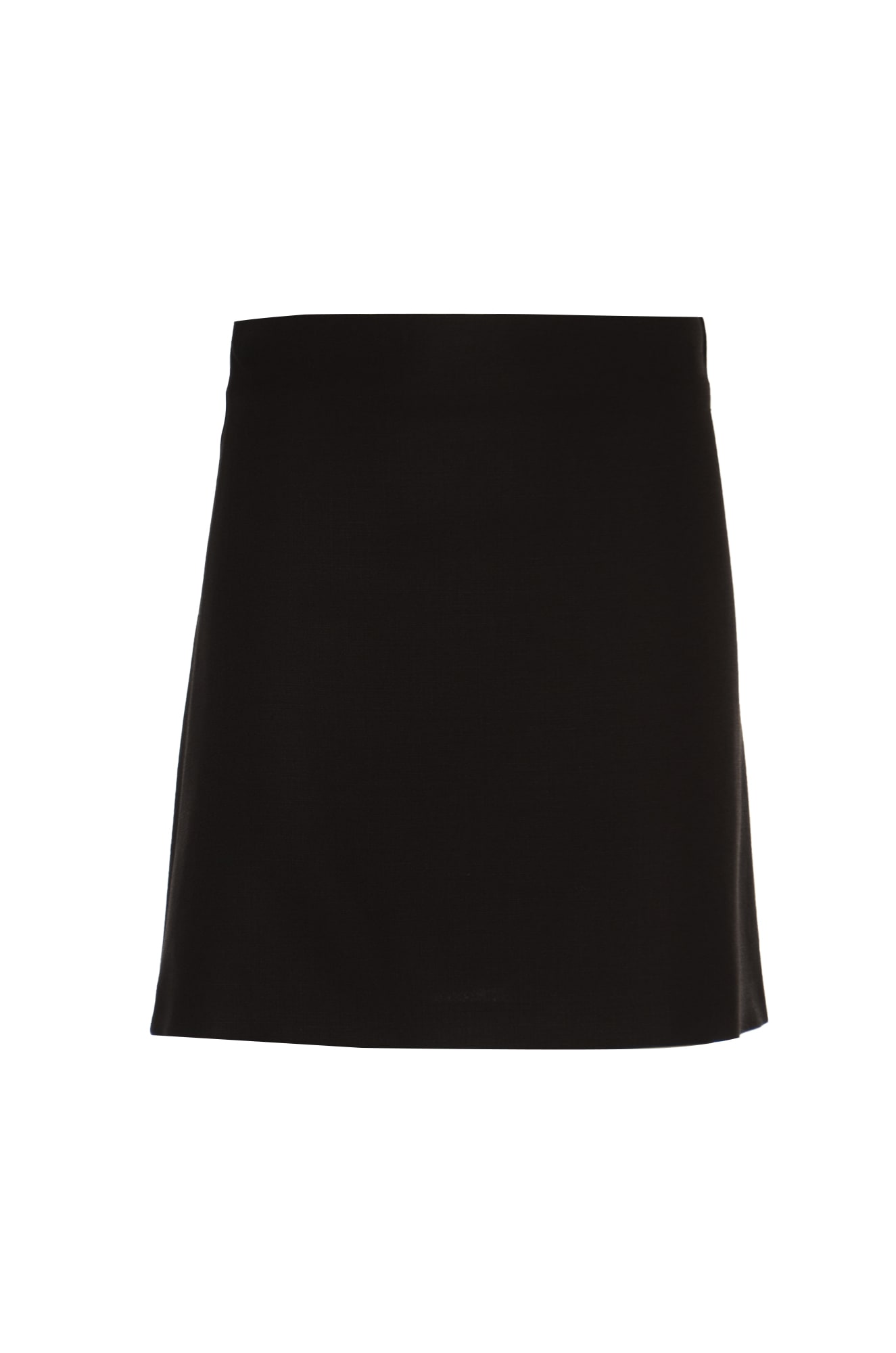 Black Viscose Blend Mini Skirt