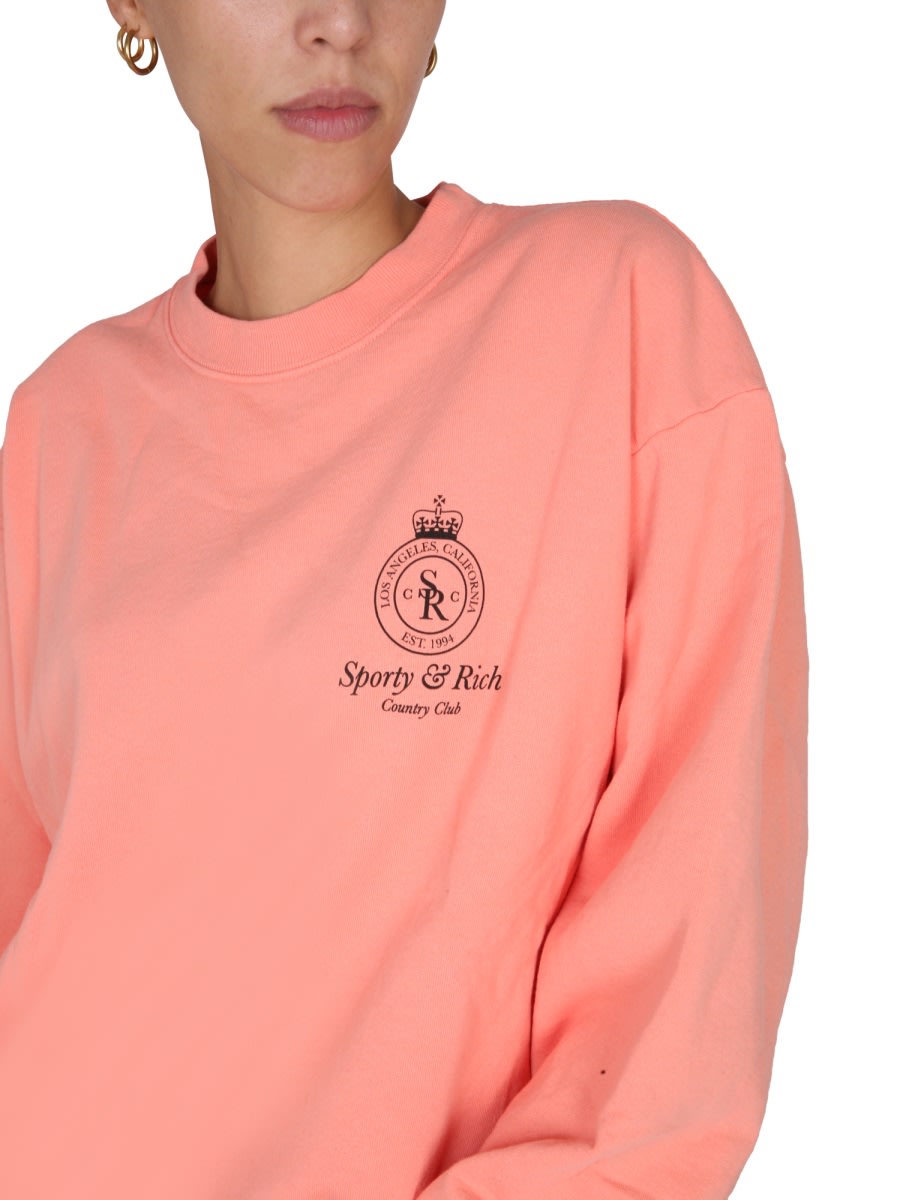 Shop Sporty &amp; Rich Crown Sweatshirt In Pink