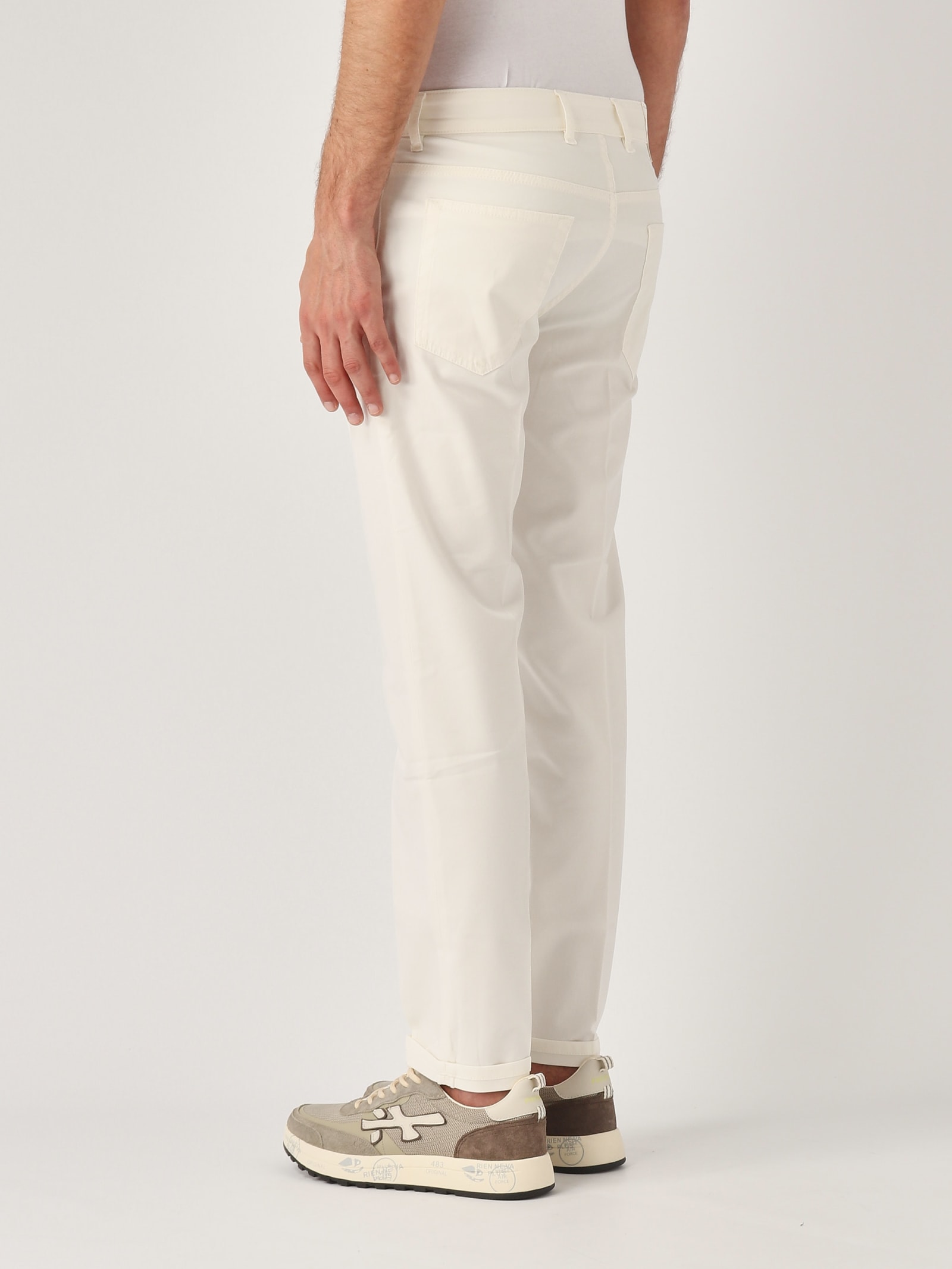 Shop Pt01 Pantalone Uomo Trousers In Bianco