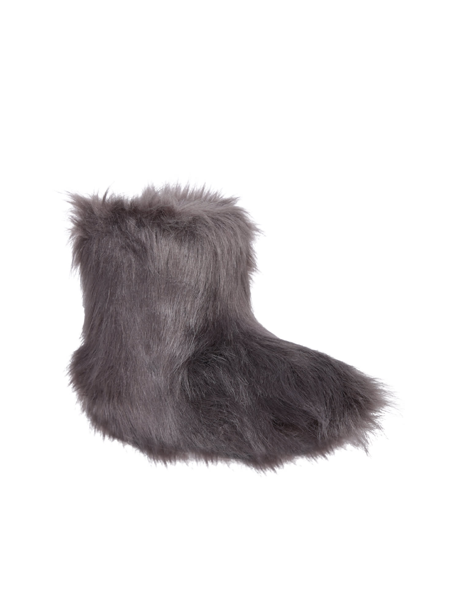 Stand Studio Olivia Medium Faux Fur Boots In Grey