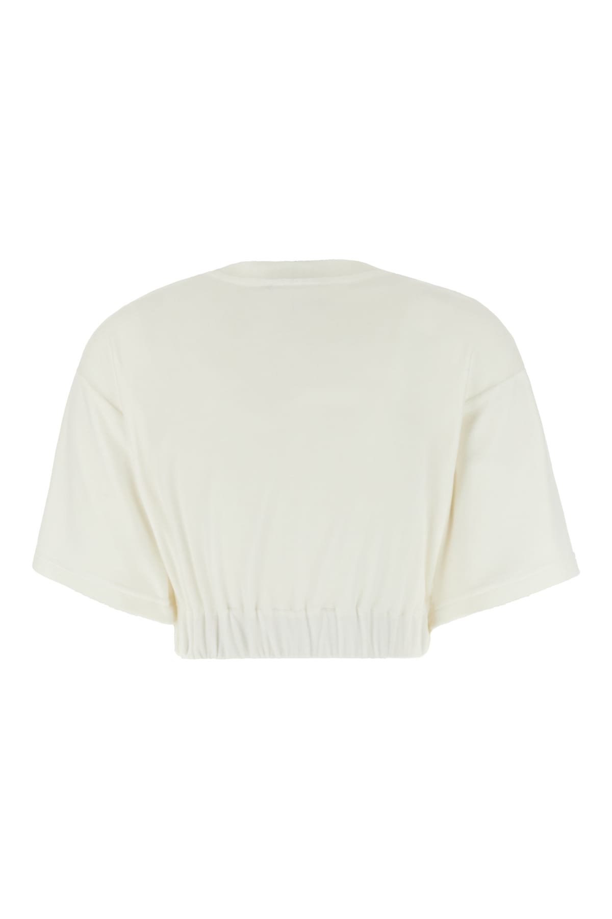 Shop Dolce & Gabbana Ivory Chenille T-shirt In S9995