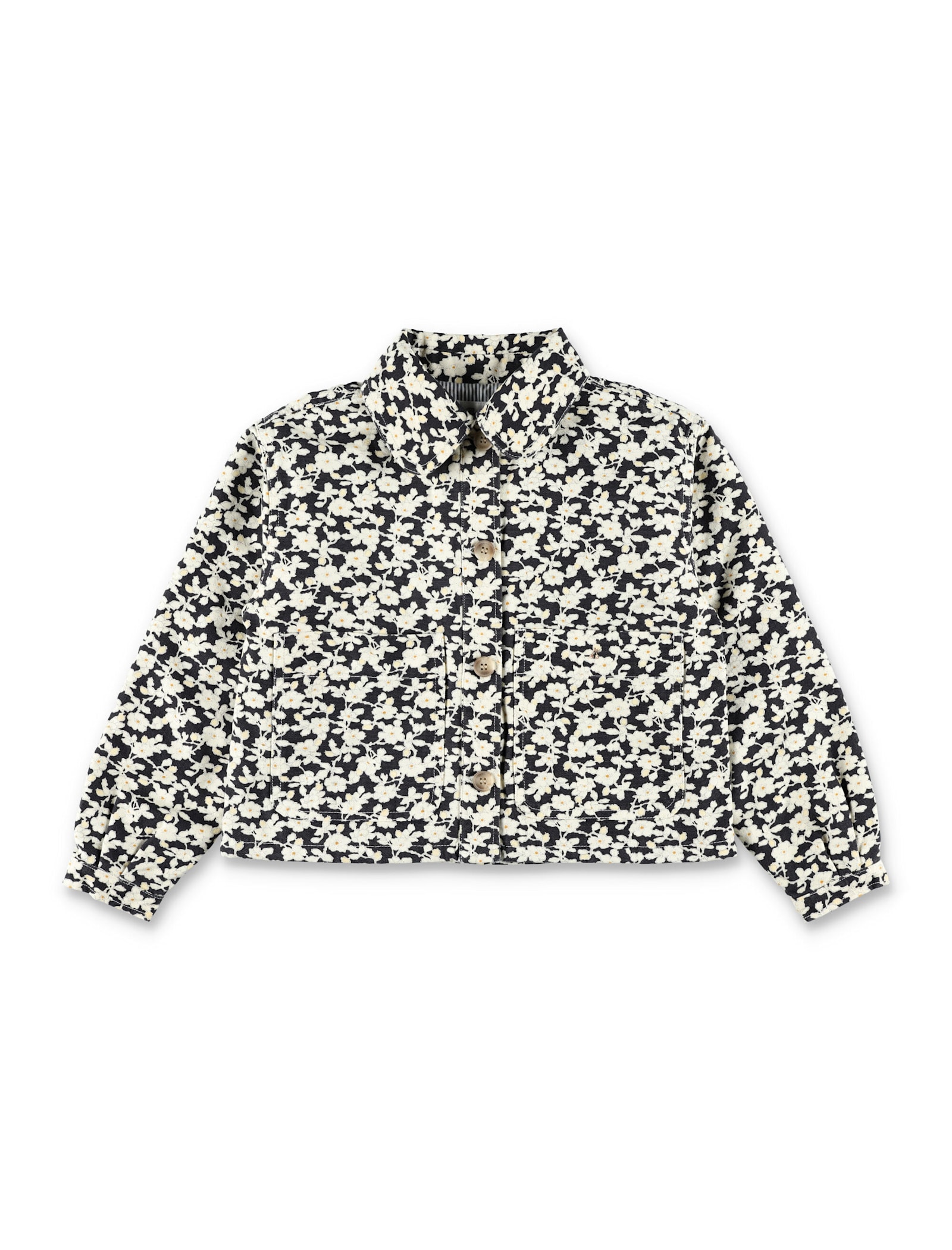 Bonpoint Jalia Liberty Denim Floral Jacket In Multi