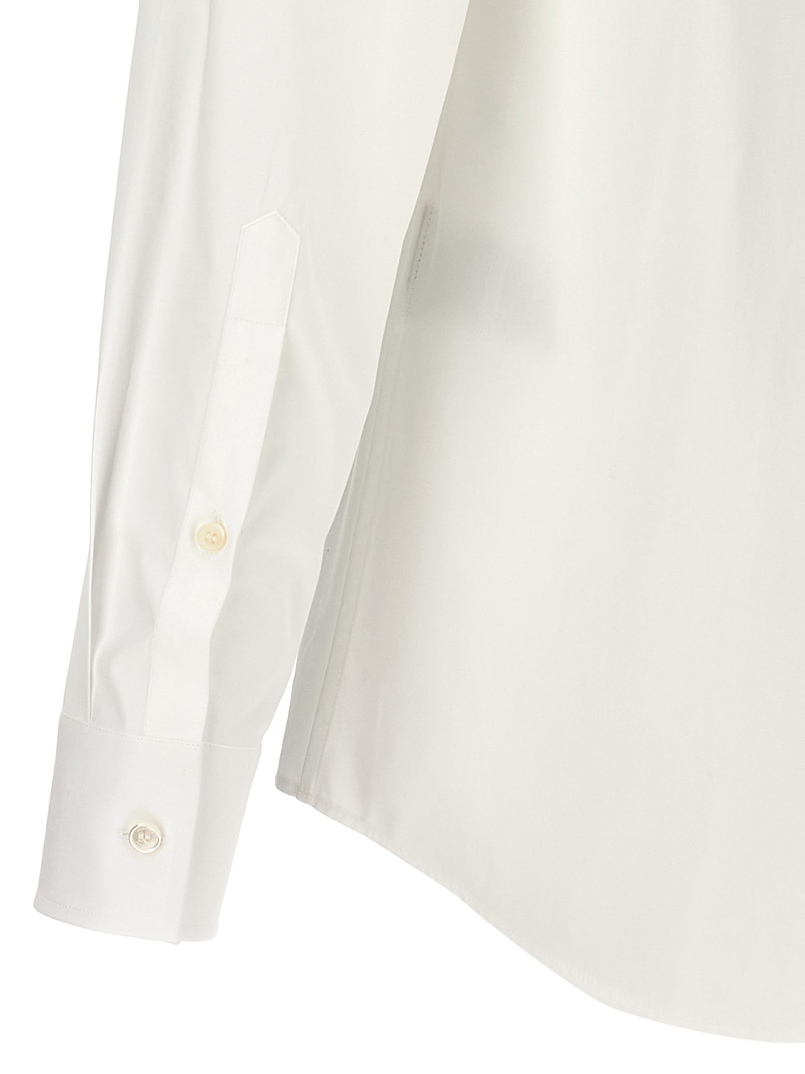 Shop Valentino Shirt With Flower Patch In White