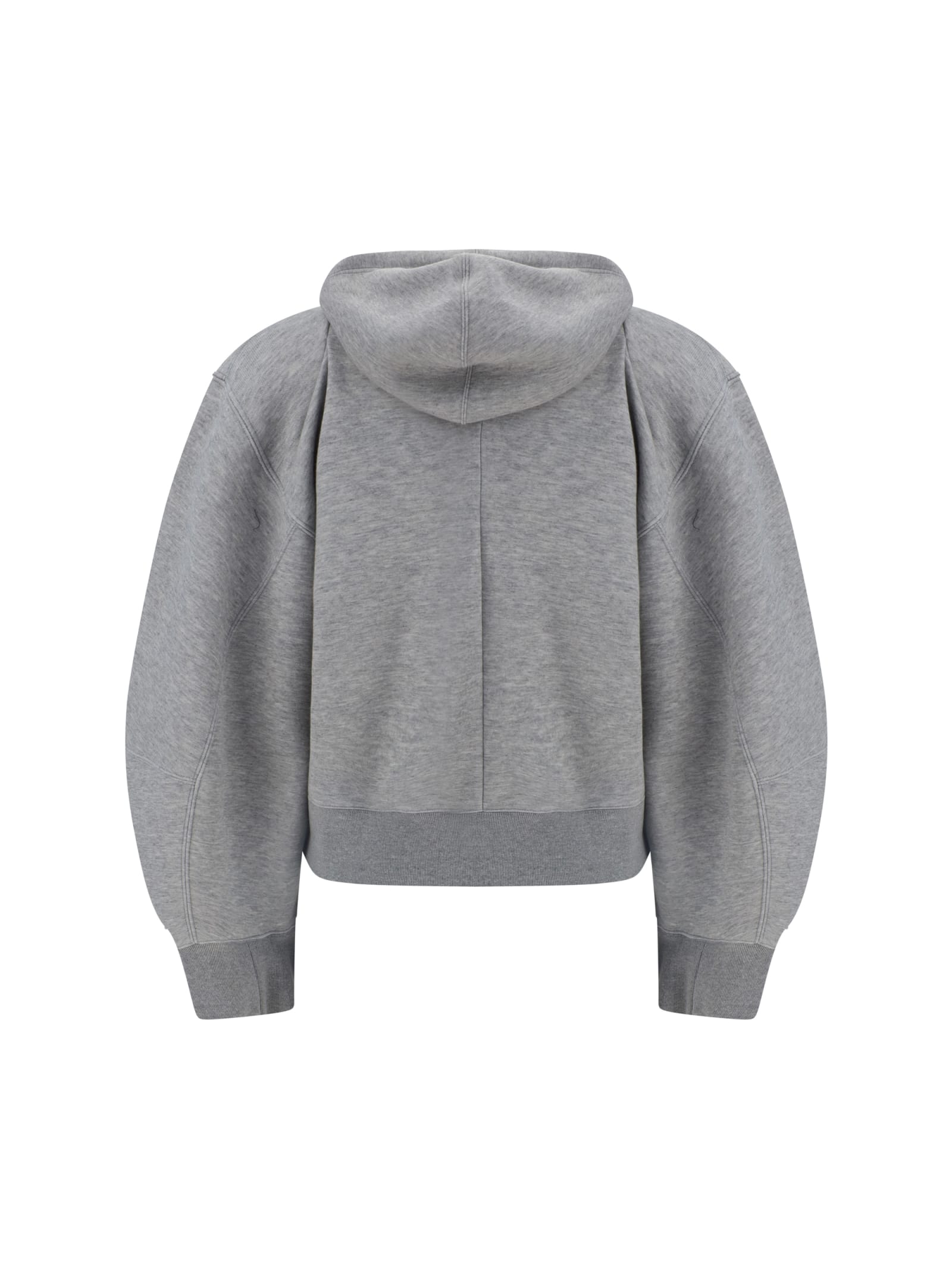 Shop Sacai Hoodie In L/gray