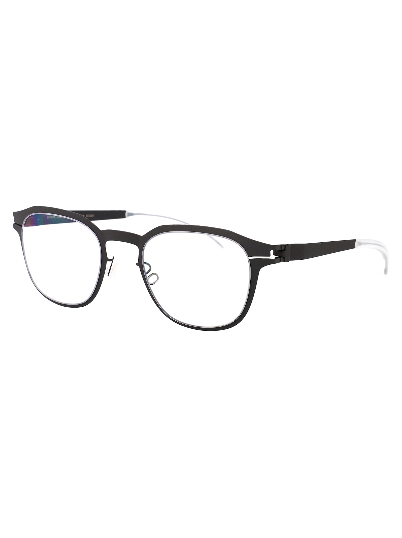 Mykita Idris Round-frame Glasses In Storm Grey