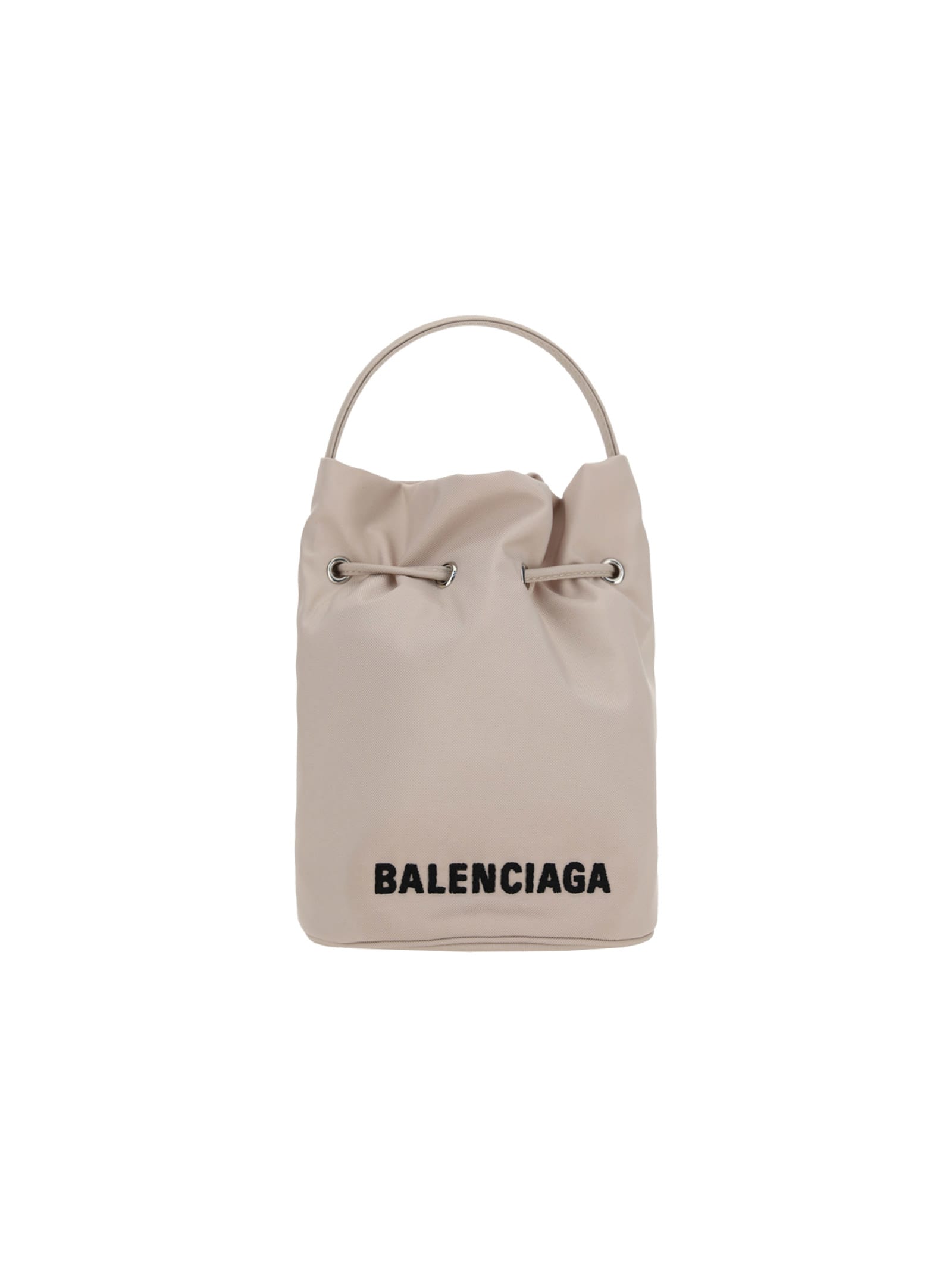 Balenciaga Bucket Bag In Cream/l Black