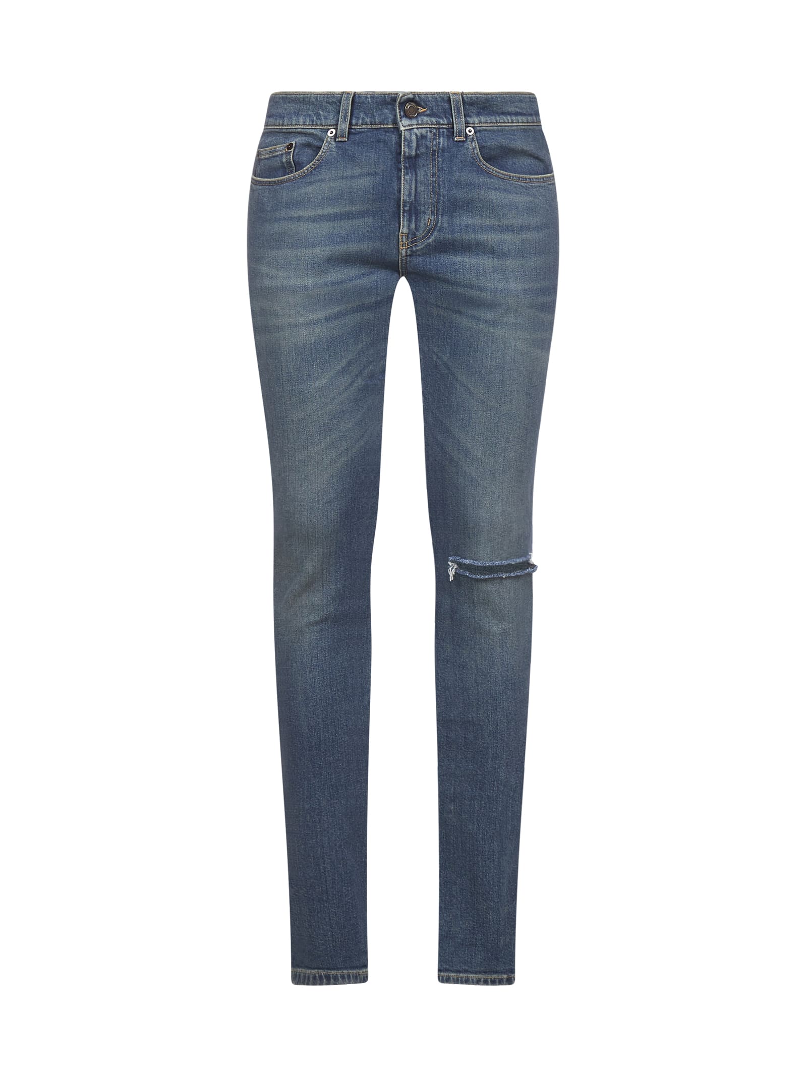 Saint Laurent Jeans In Deep Vintage Blue Modesens