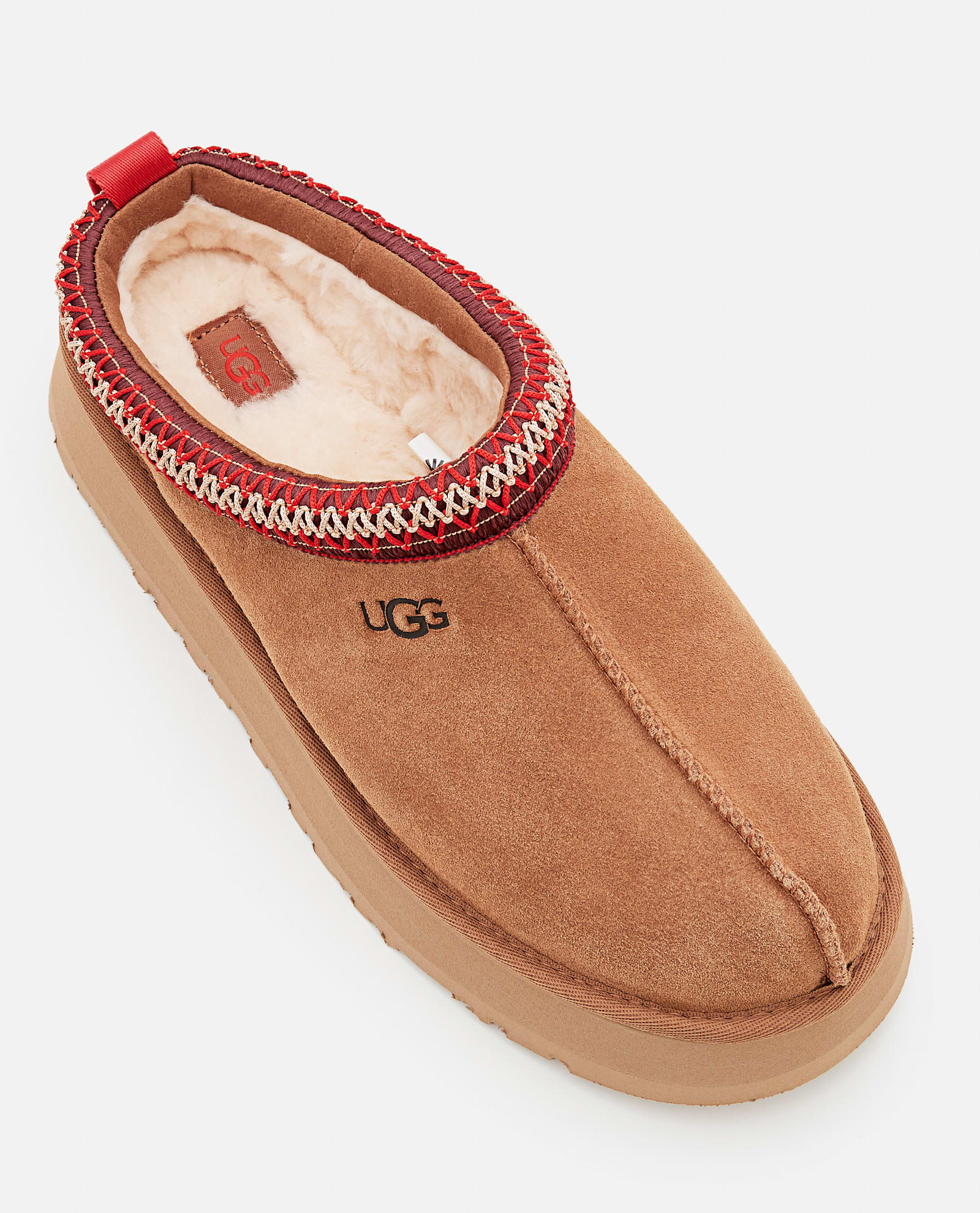 Ugg Platform Slip-on Shoes With Decorative Braided Trim In Brown