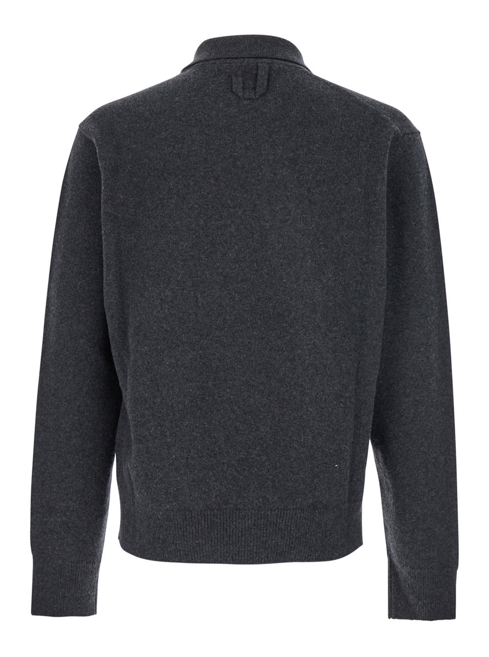 Jacquemus Grey Cardigan With Asymmetrical Design In Wool Man In Gray