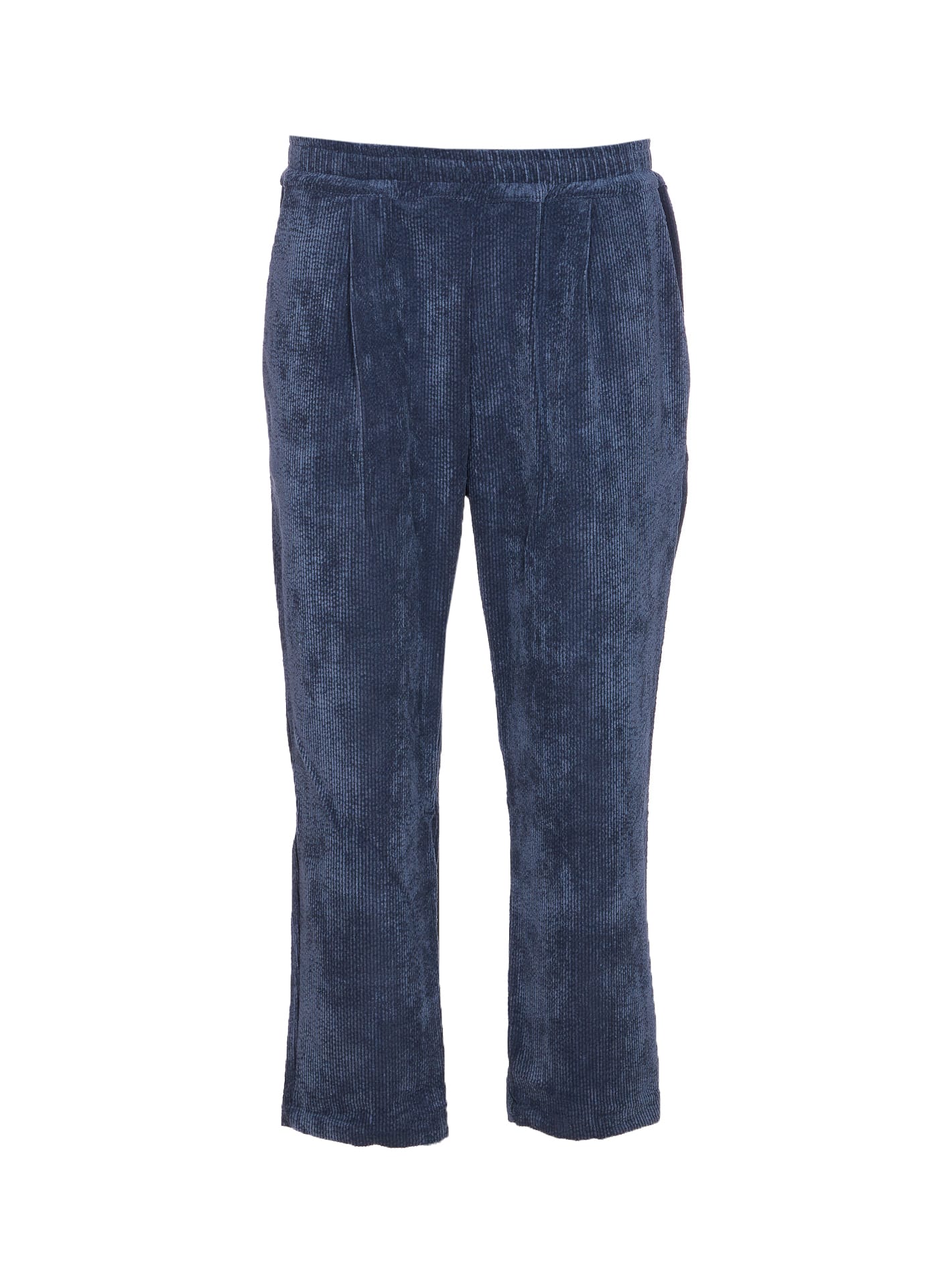 Family First Elastic-waist Corduroy Trousers In Brown