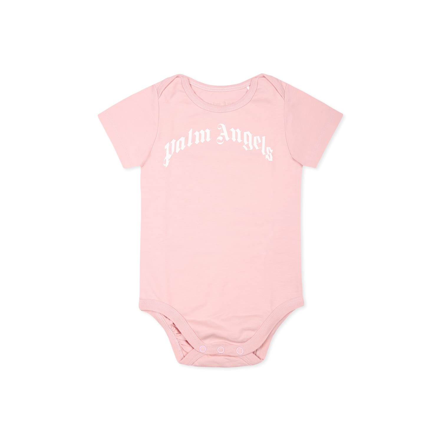 Palm Angels Multicolor Bodysuit Set For Baby Girl With Logo In Multicolor