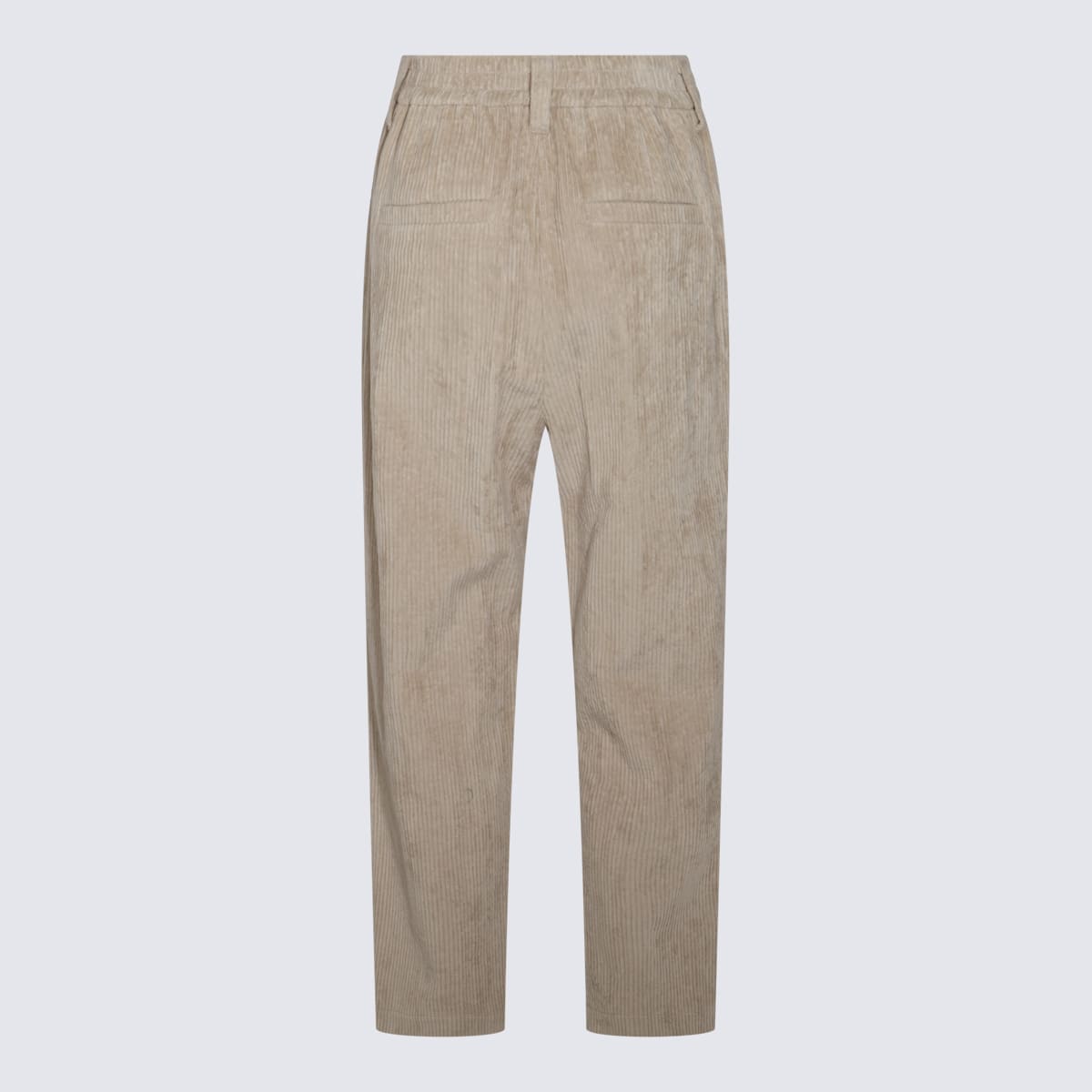 Shop Brunello Cucinelli Beige Cotton Pants