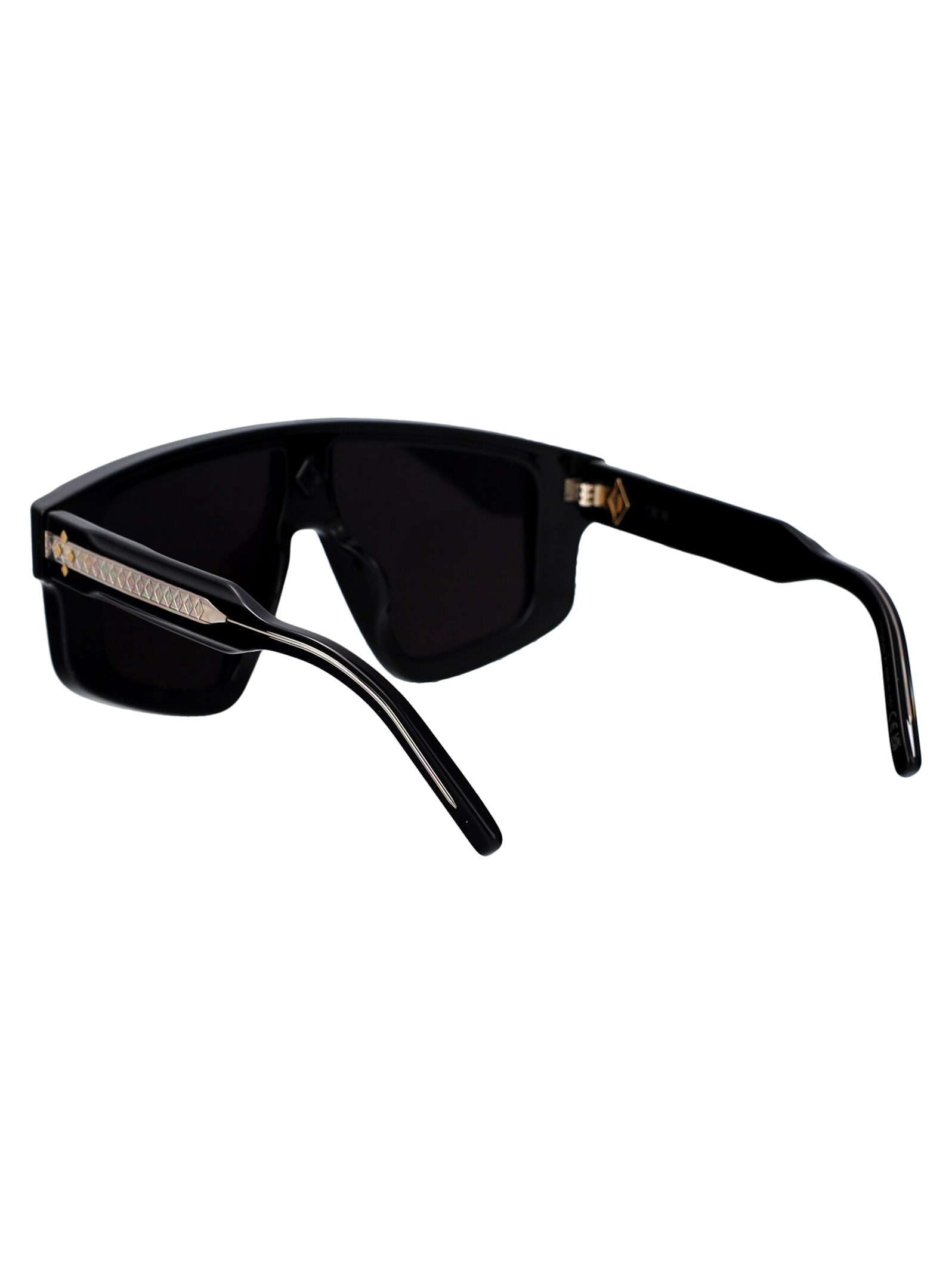 Shop Dior Cd Diamond M1u Sunglasses In 10a0 Shiny Black / Smoke