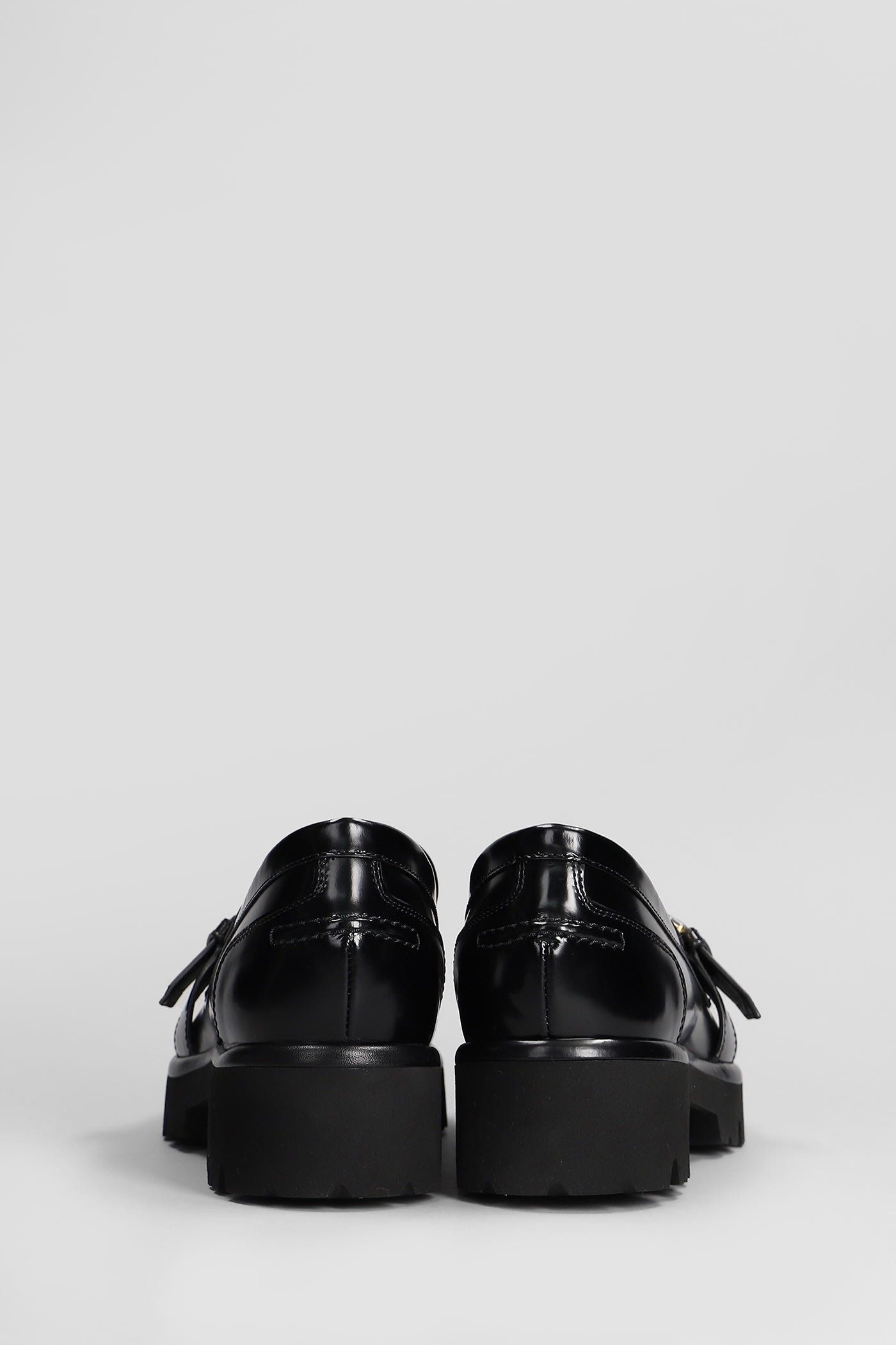 Shop René Caovilla Morgana Loafers In Black Leather