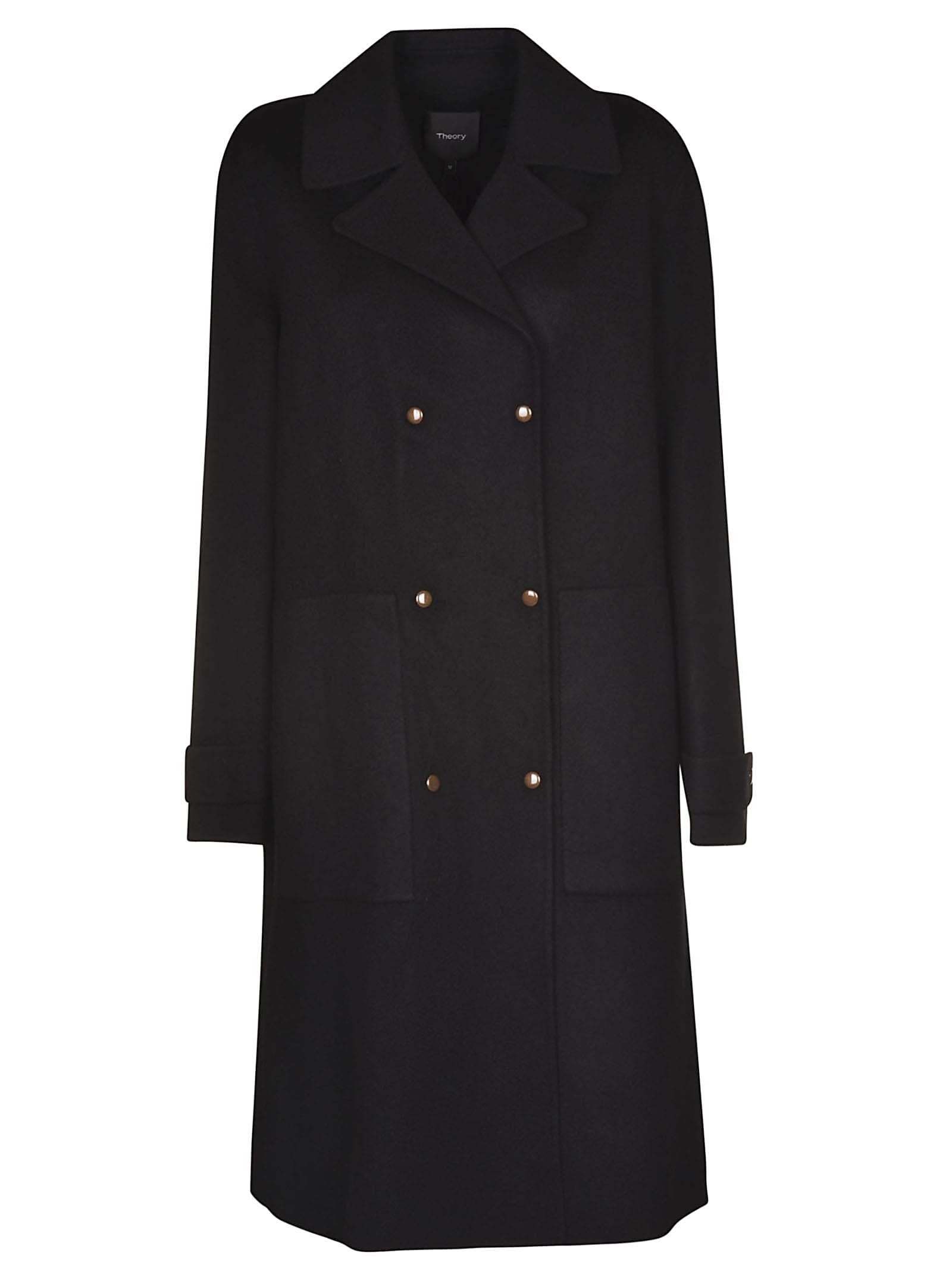 Theory Theory New Divide Luxe Double Breasted Coat - Black - 11077608 ...