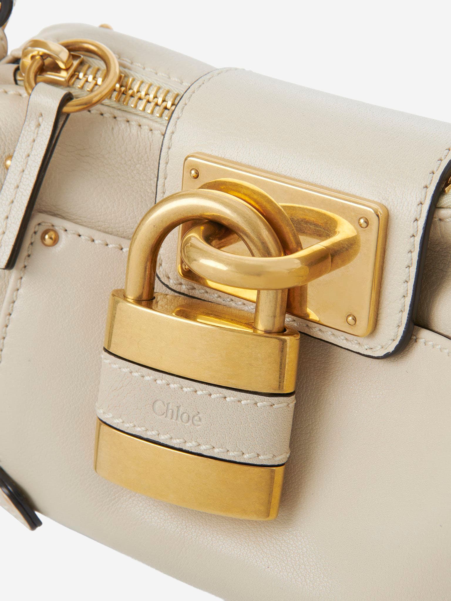Chloé Chlo Small Paddington Leather Bag In Neutral