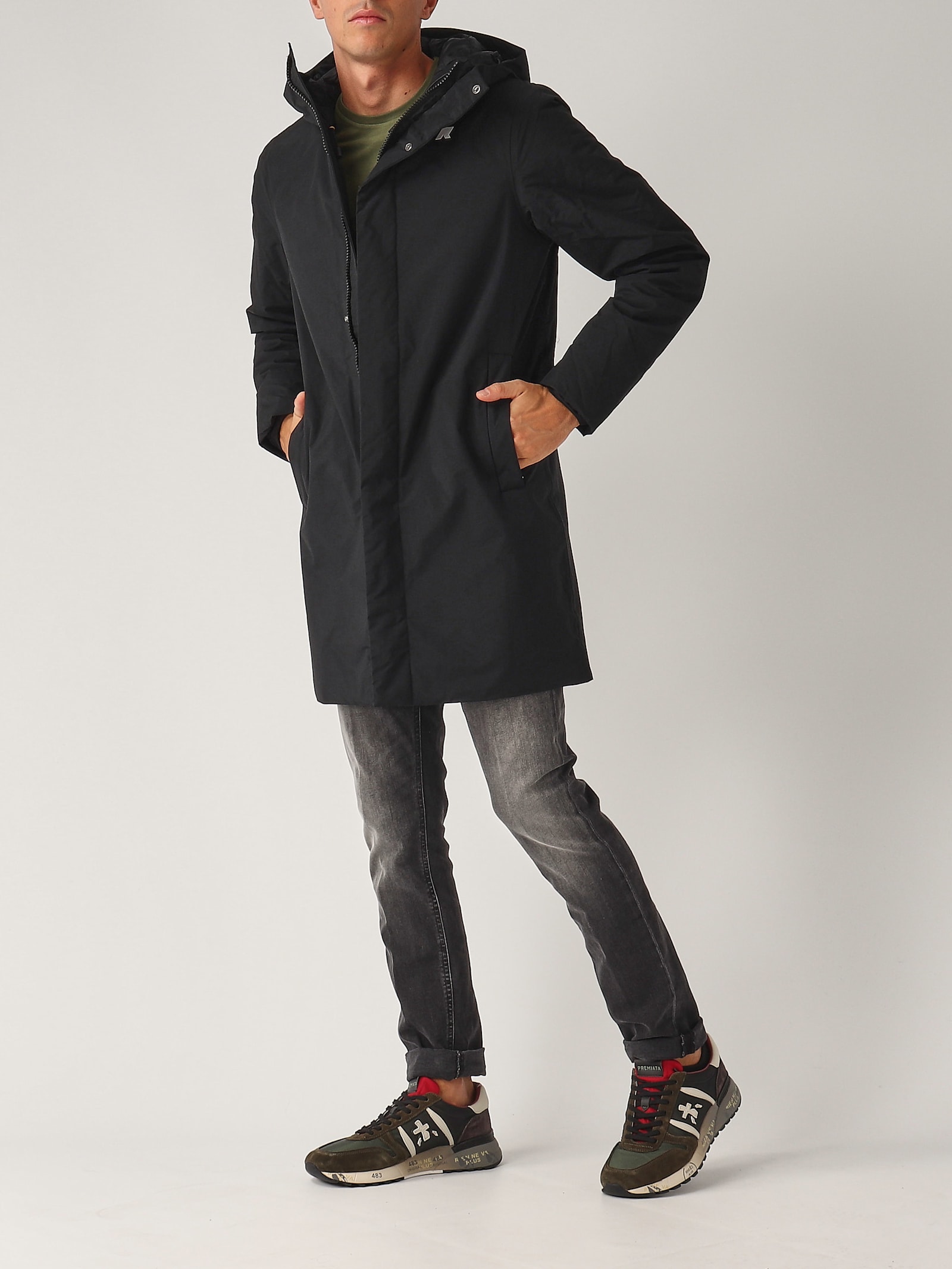 Shop K-way Thomas Warm Ottoman Jacket In Nero