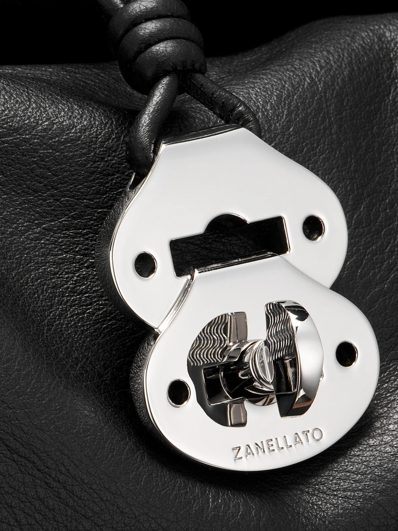 Zanellato Small Saeta Handmade Leather Handbag In Black