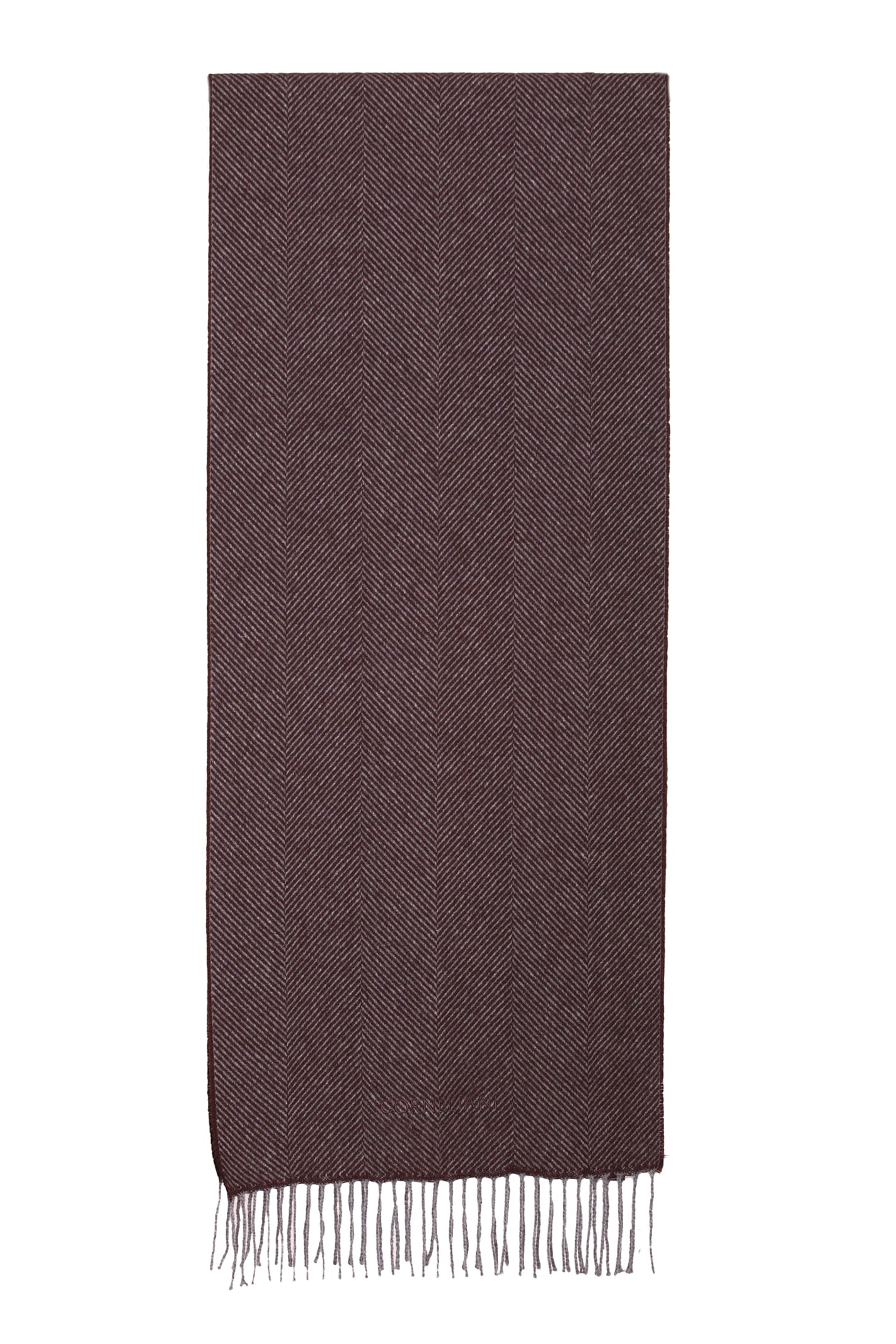 Corneliani brown cashmere scarf
