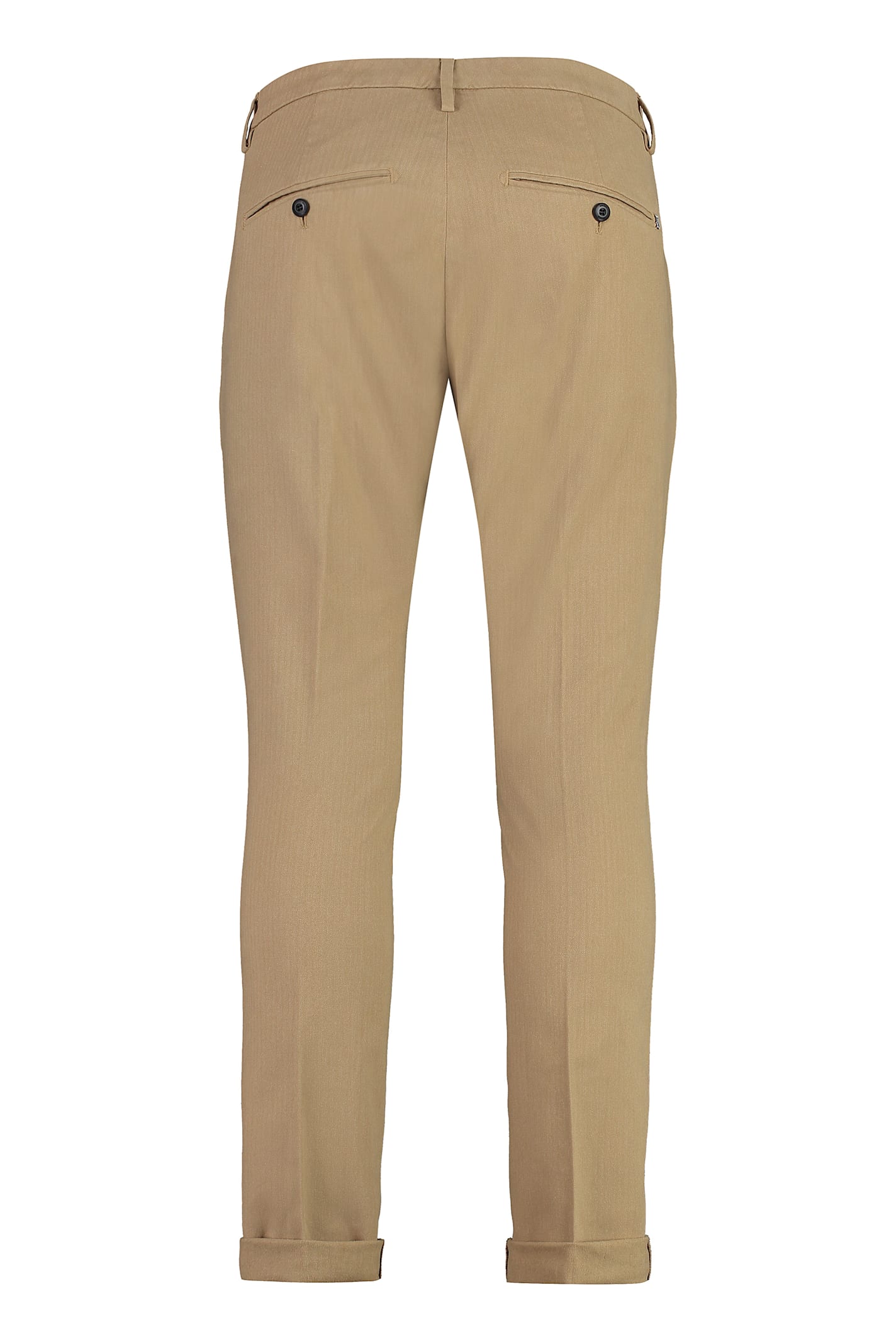 Dondup Chino Pants In Stretching Cotton In Brown