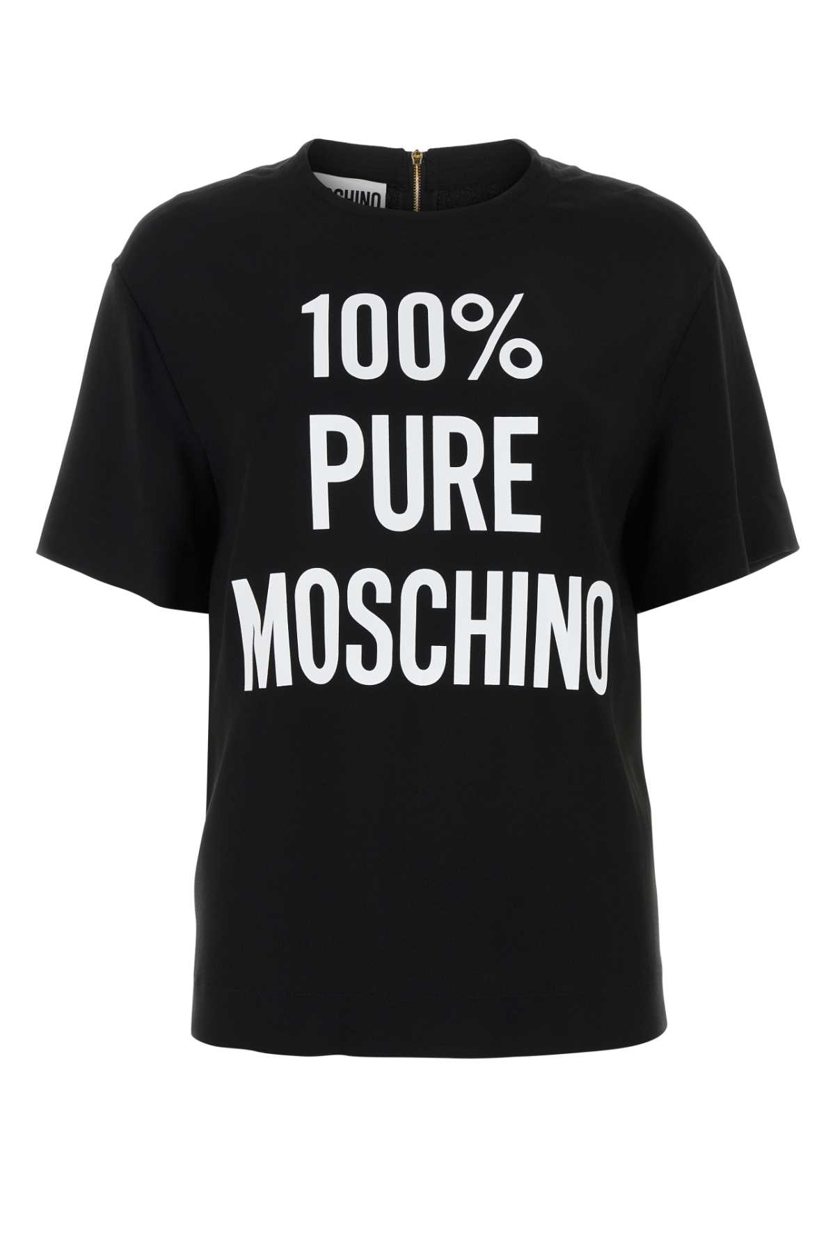 Moschino Black Crepe T-shirt