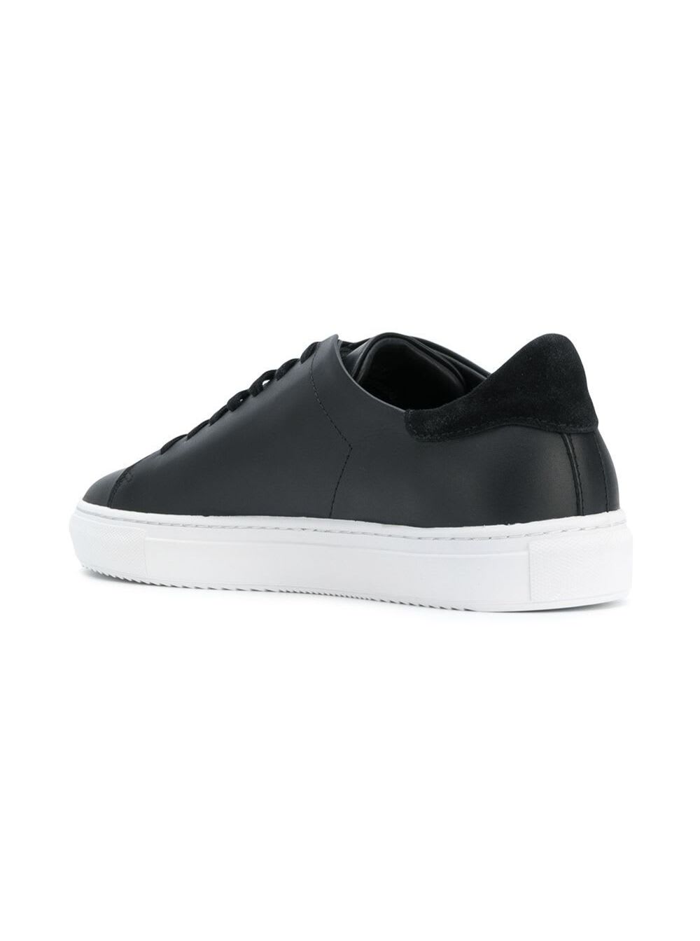 Shop Axel Arigato Black Clean Sneakers With Logo In Calf Leather Man