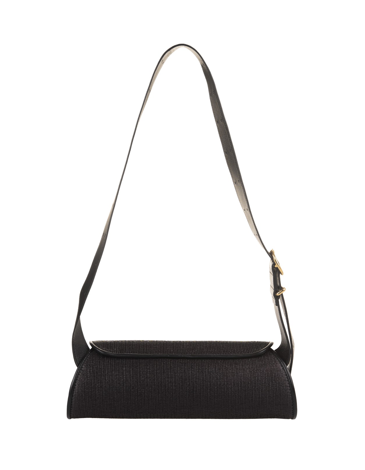 Shop Jil Sander Black Small Cannolo Bag