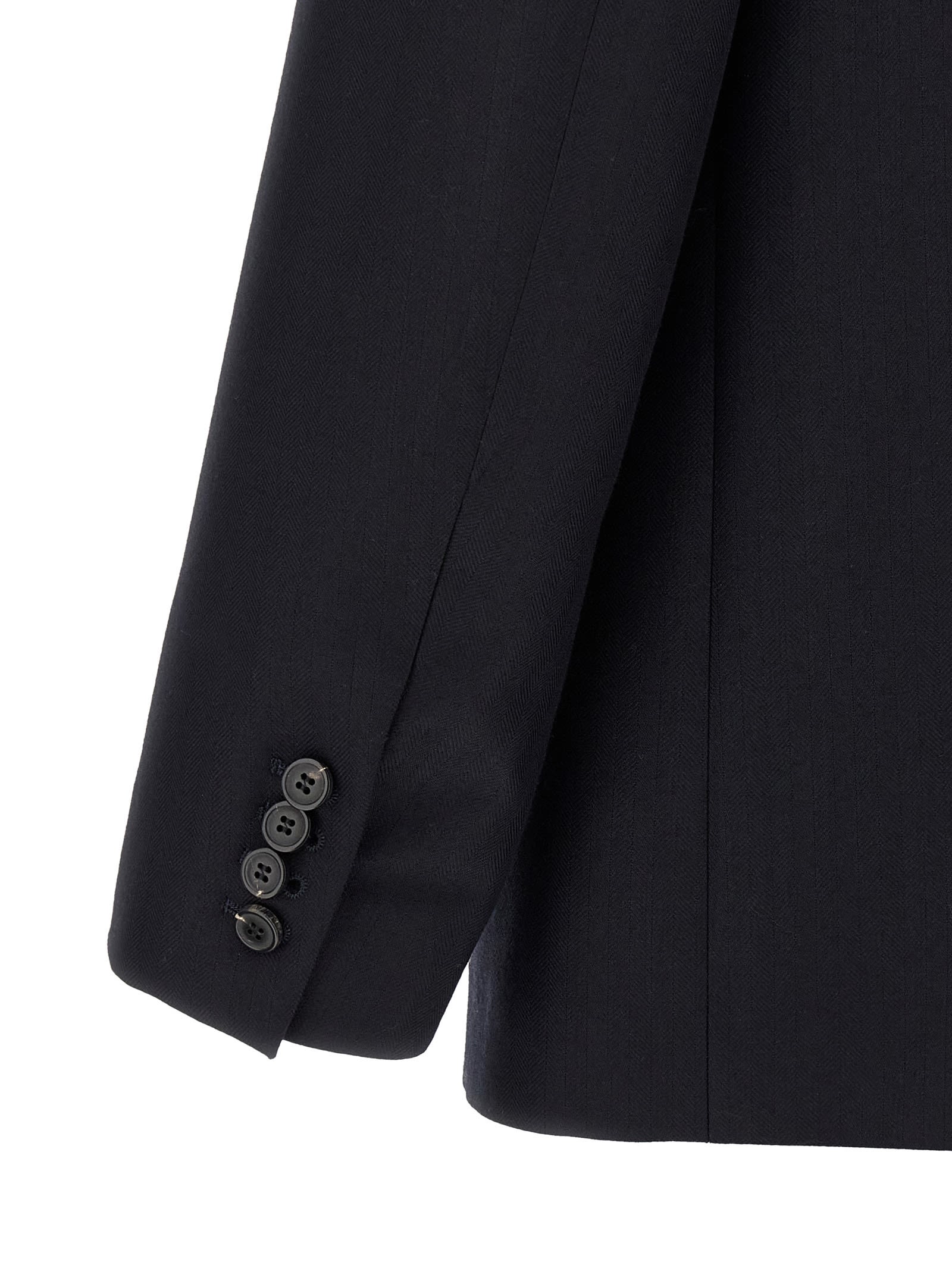 Dries Van Noten Double-breasted Blazer Notched Lapels In Blue