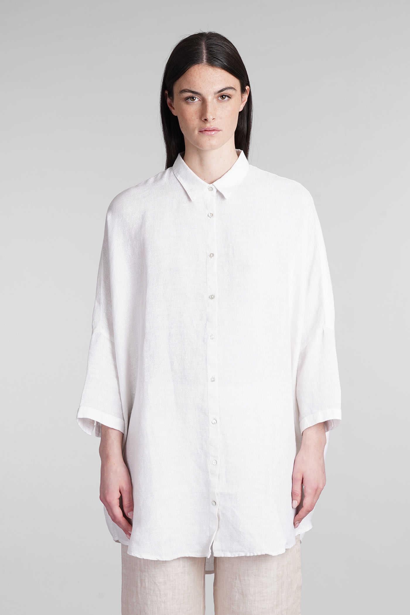 Shop 120% Lino Shirt In Beige Linen