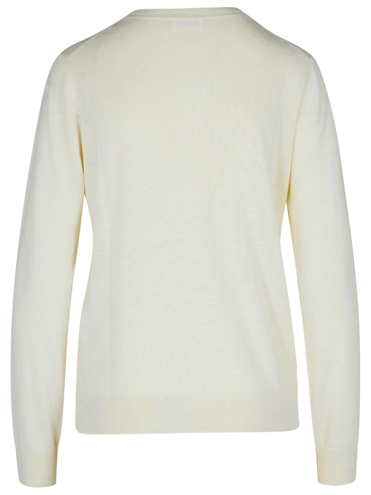 P.A.R.O.S.H LINFA CREAM WOOL BLEND CARDIGAN 