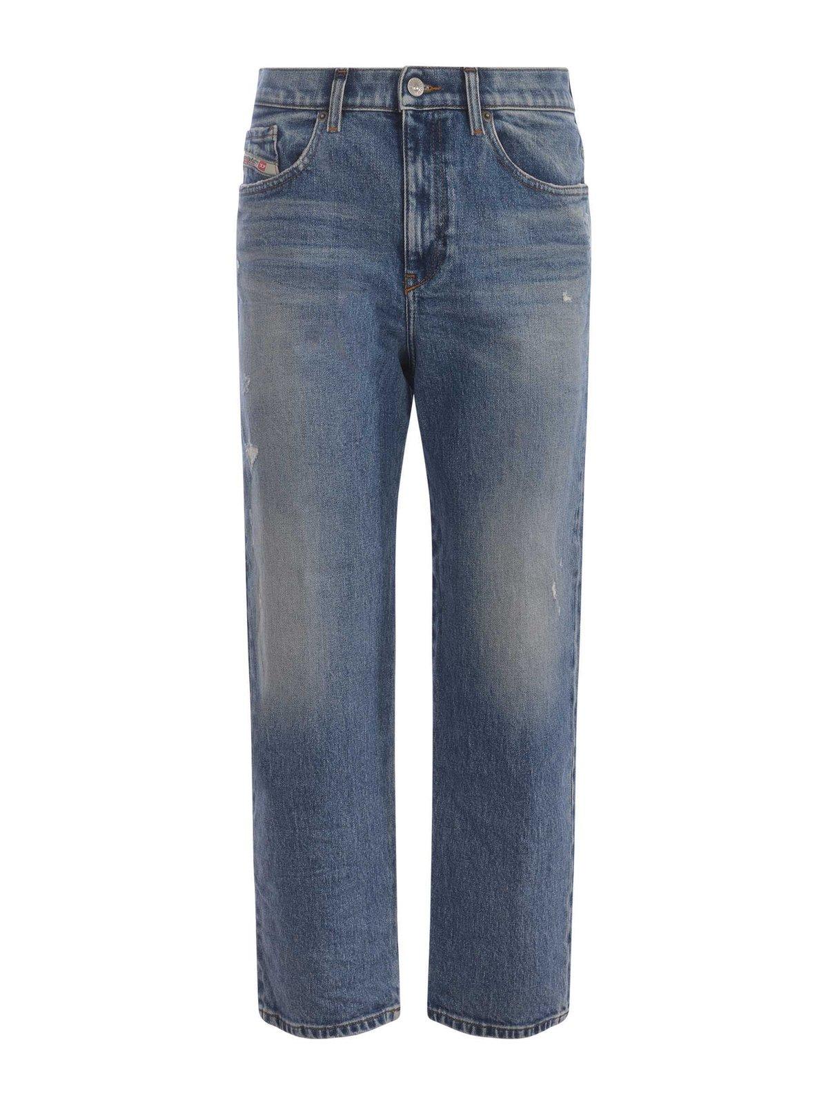 Distressed Straight-leg Jeans Jeans