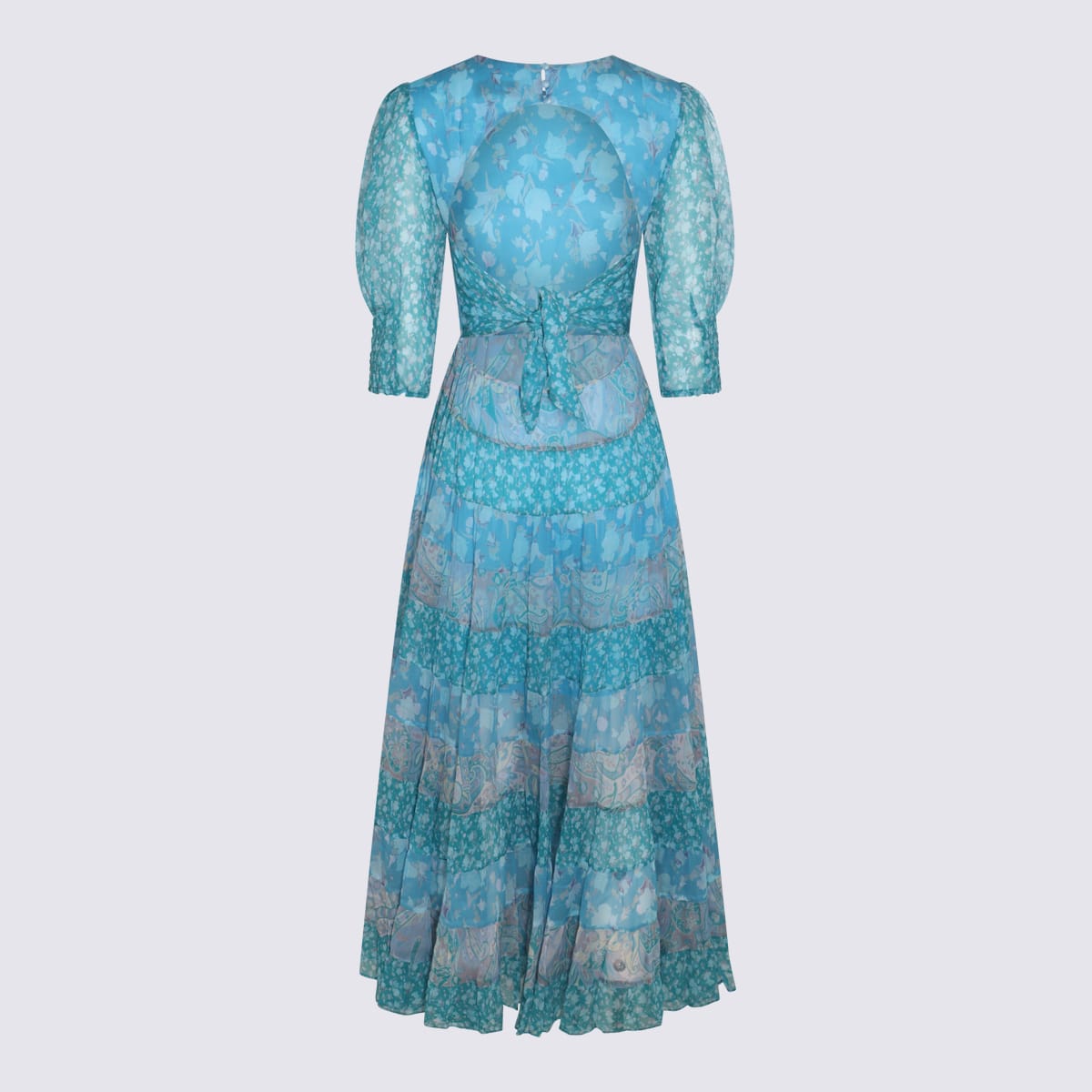 Shop Rixo London Havana Floral Blue Mix Viscose Agyness Dress