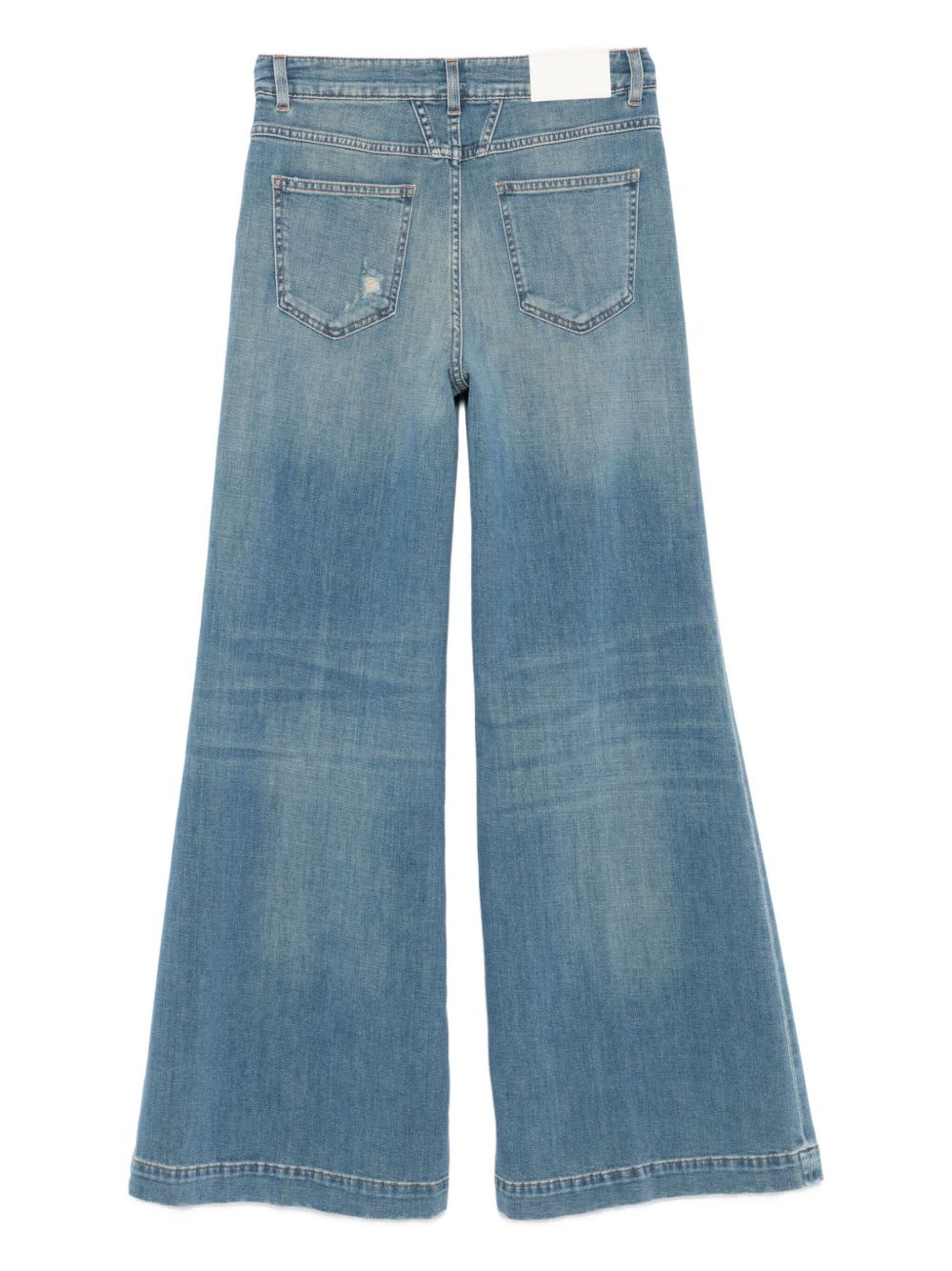 Closed Five-pocket Design Flared Jeans In Blue