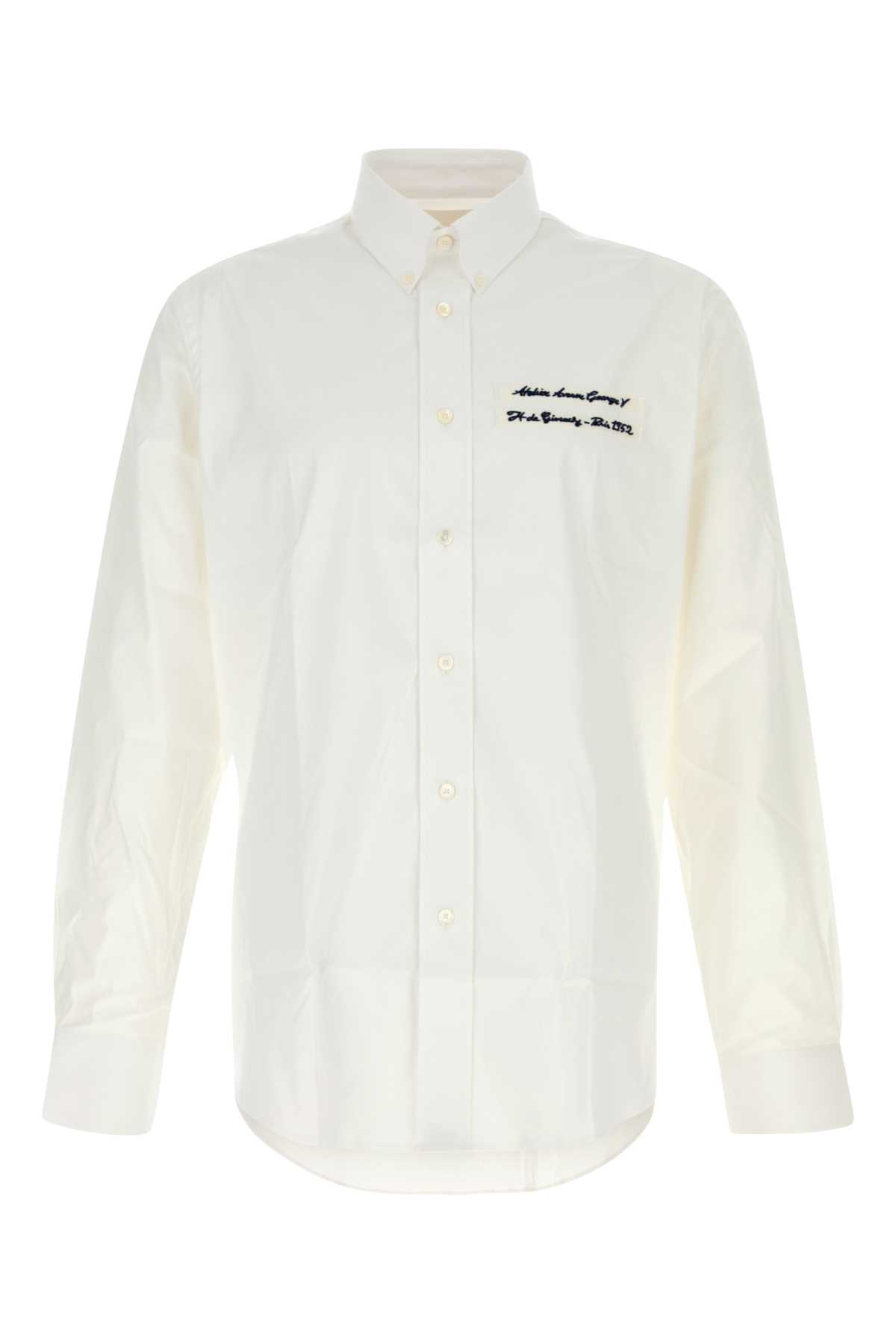 Shop Givenchy White Poplin Shirt