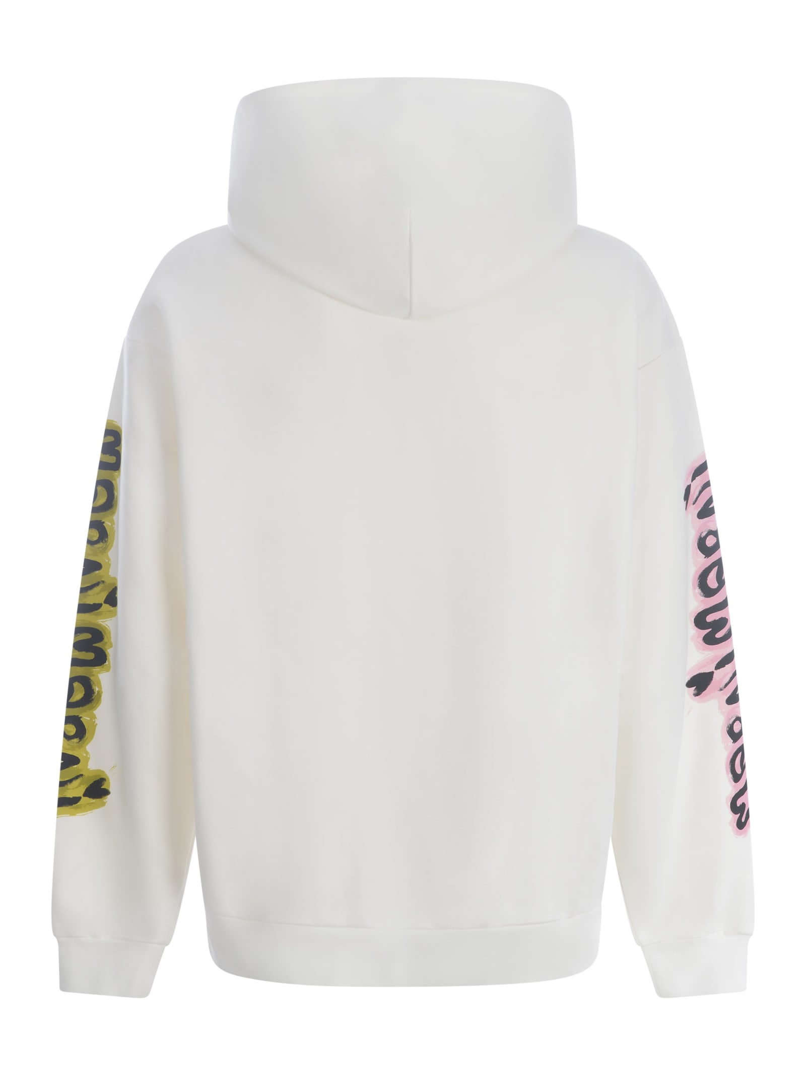 Shop Marni Hooded Sweatshirt  Made Of Cotton In Bianco