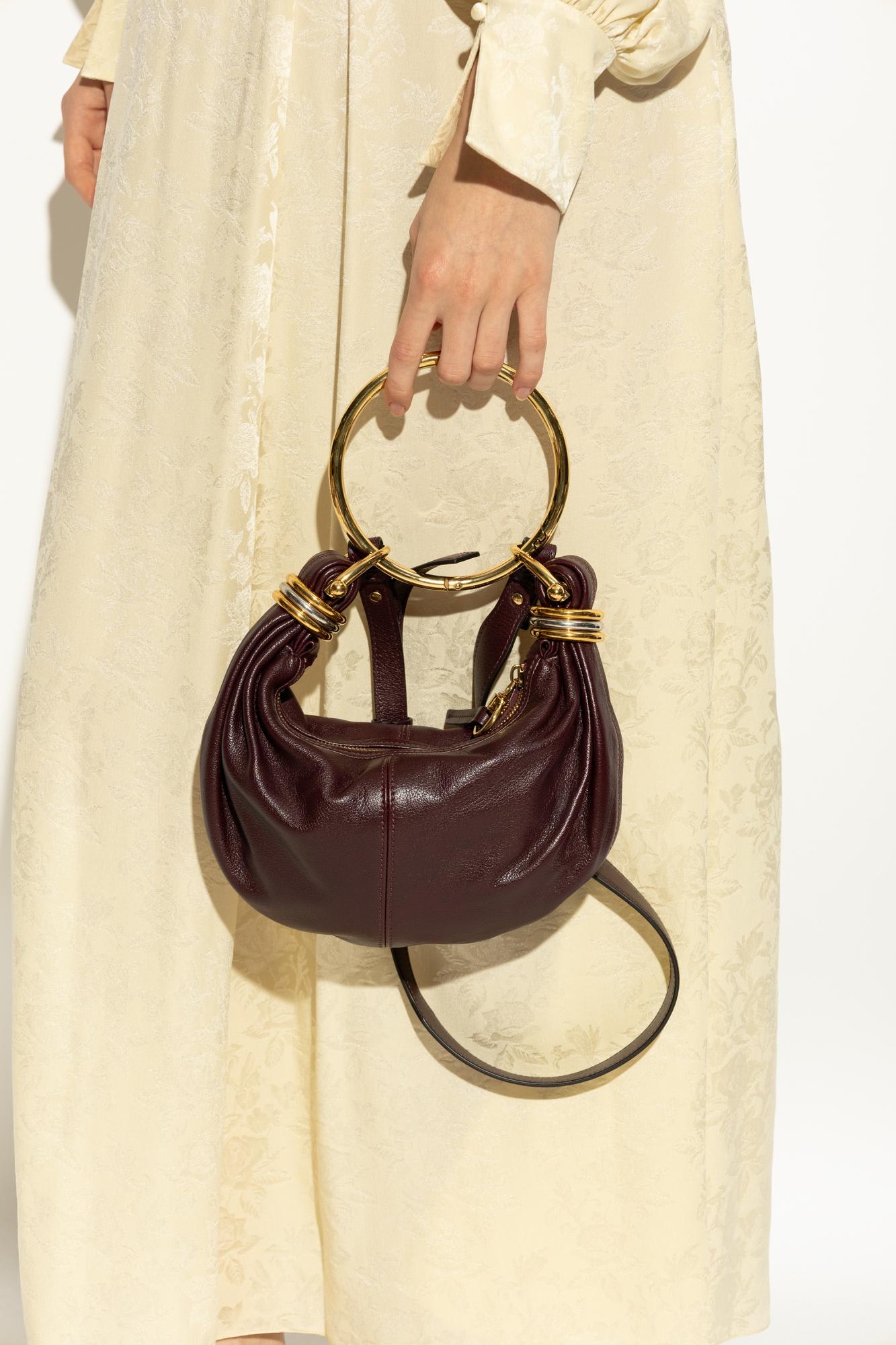 Chloé Circular-handle Leather Tote Bag In Multi