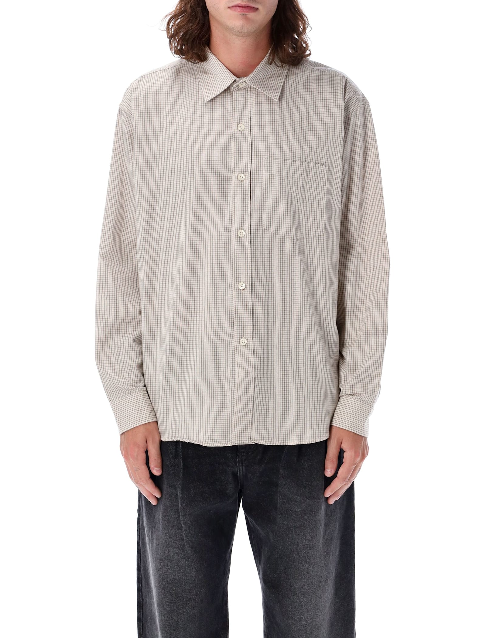 Shop Mfpen Executive Shirt In Beige Check