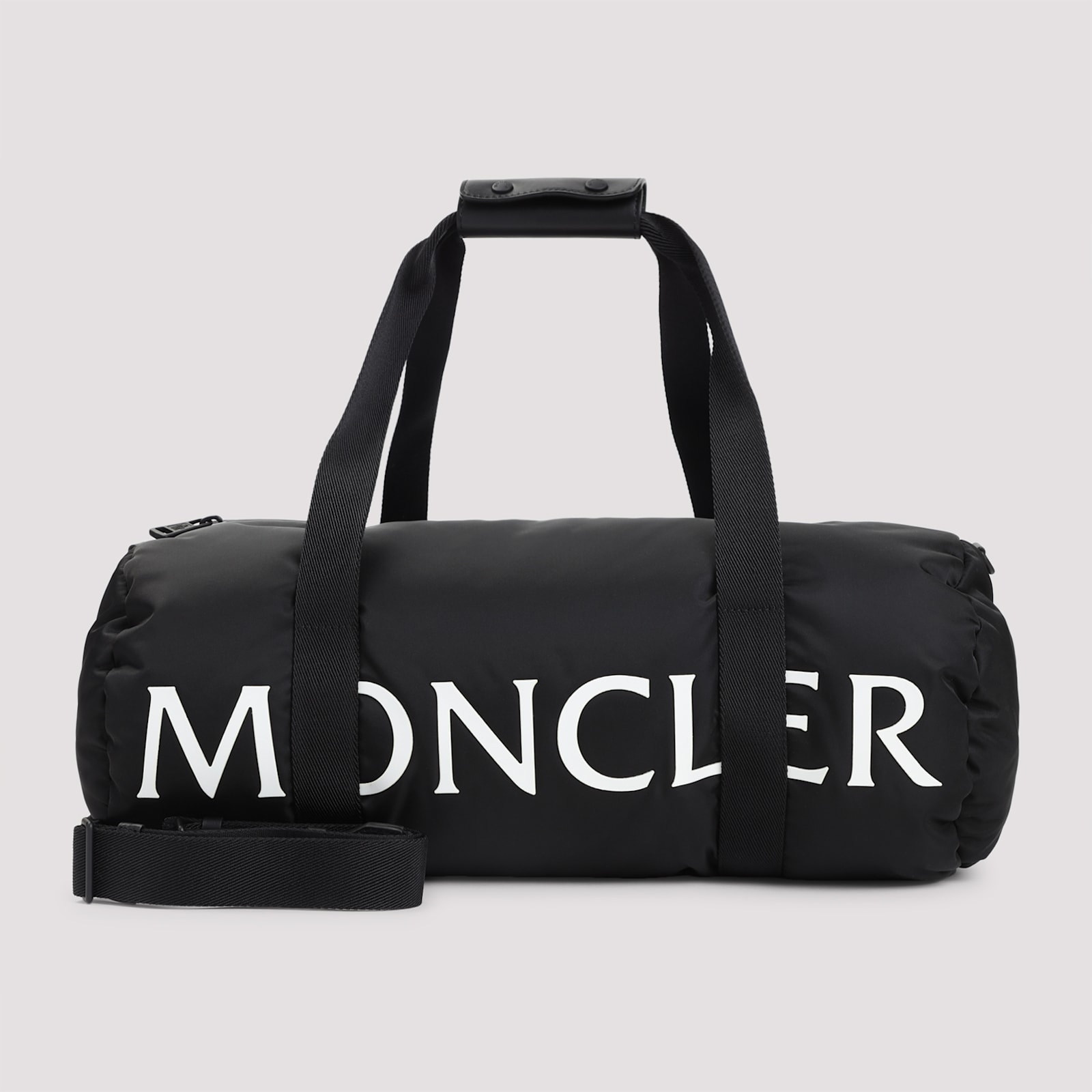 Moncler Duddle Gym Weekeng Black Polyamide Tote Bag In Black