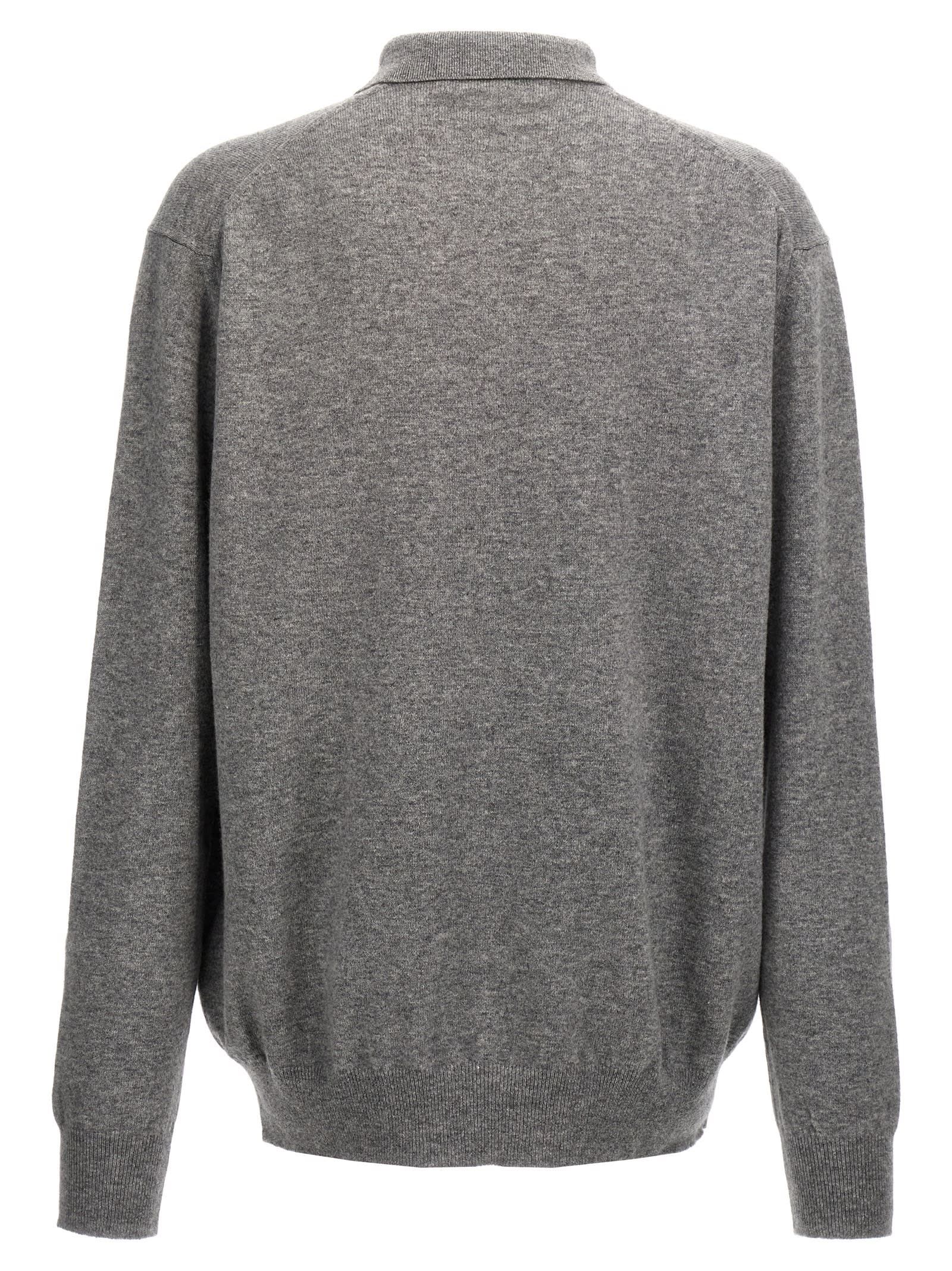 Shop Comme Des Garçons Shirt Polo Sweater In Gray