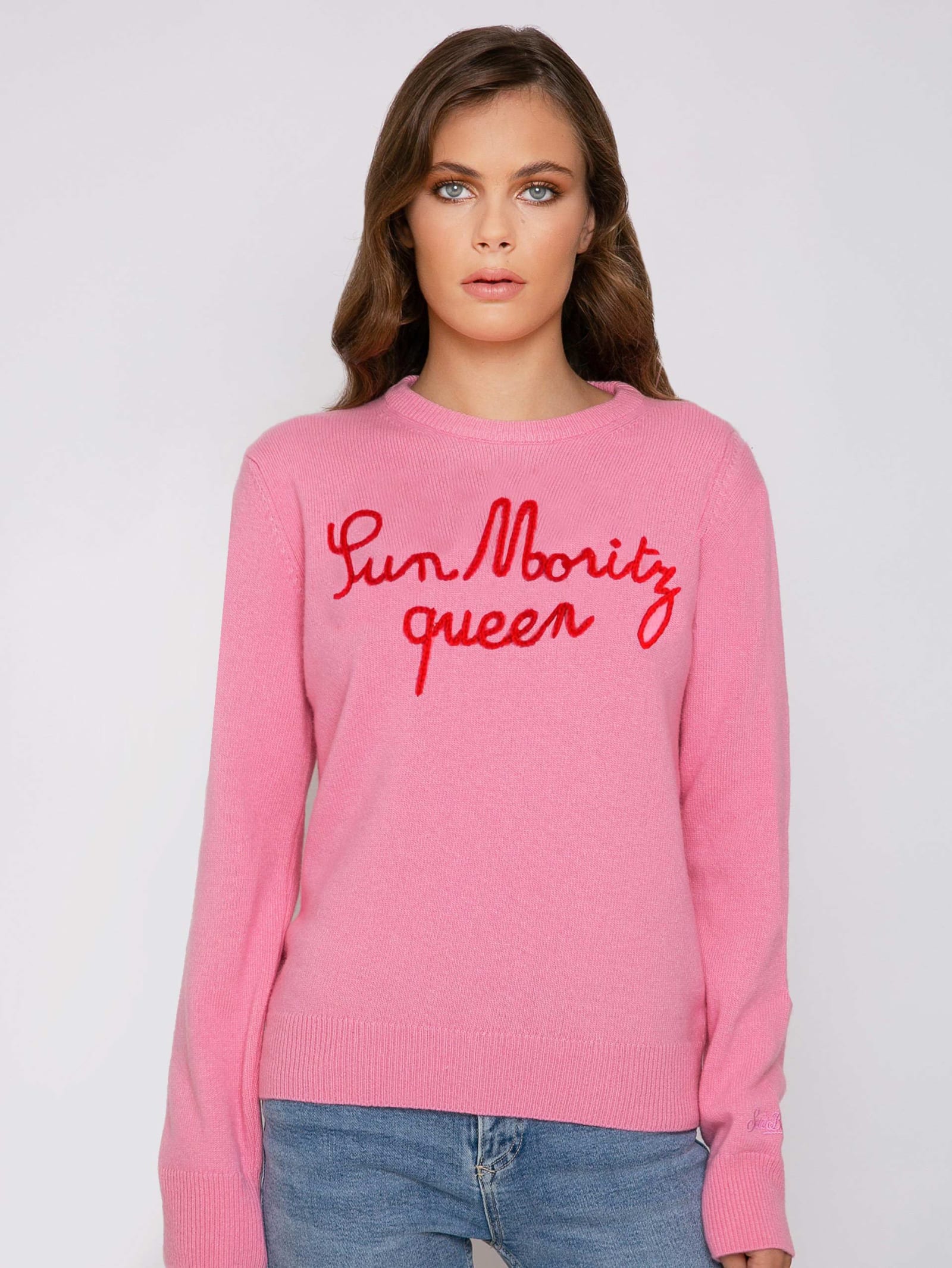 MC2 Saint Barth Woman Sweater With St. Moritz Queen Embroidery
