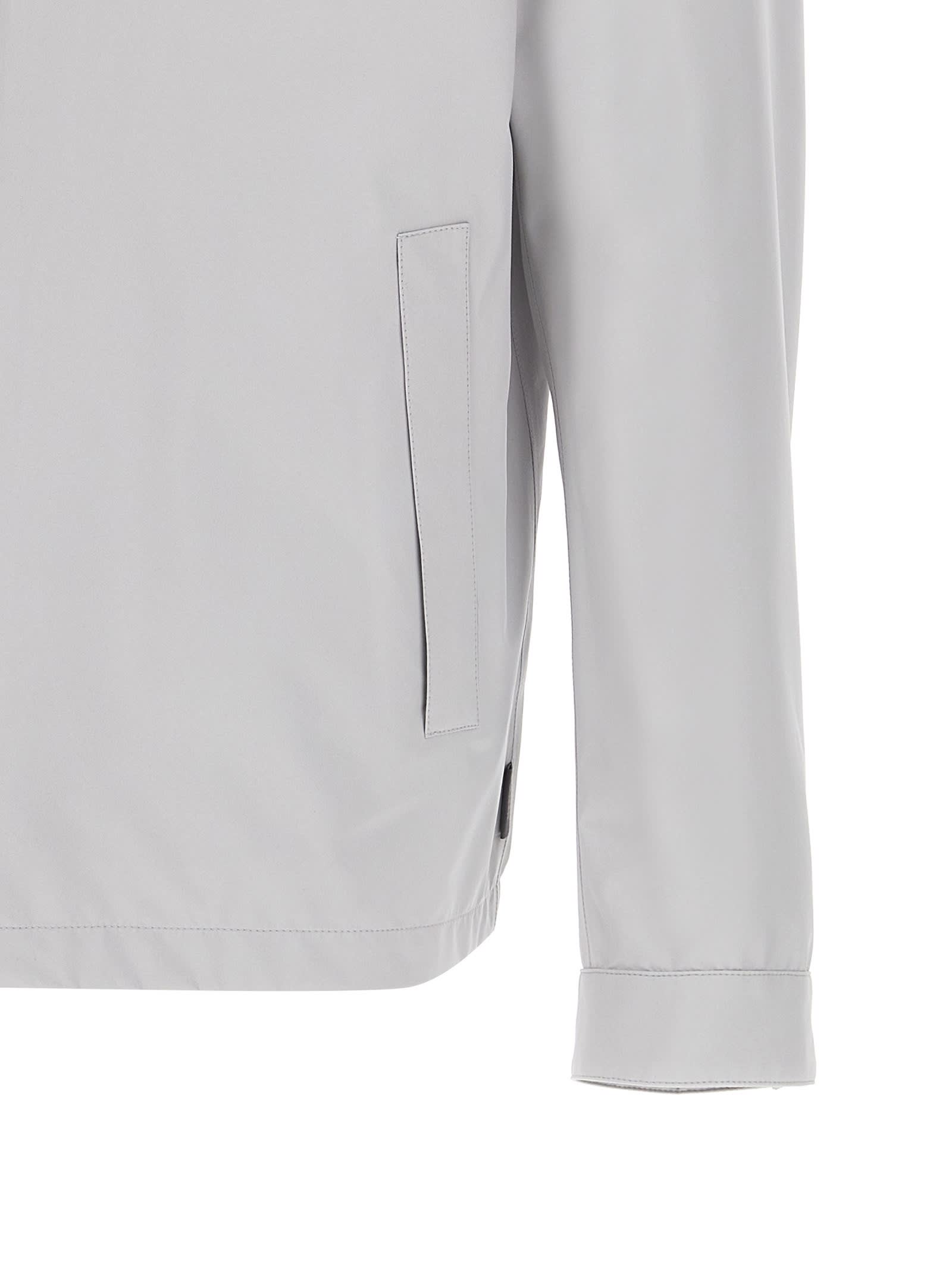 Herno Long-sleeved Casual Jacket In Light Grey
