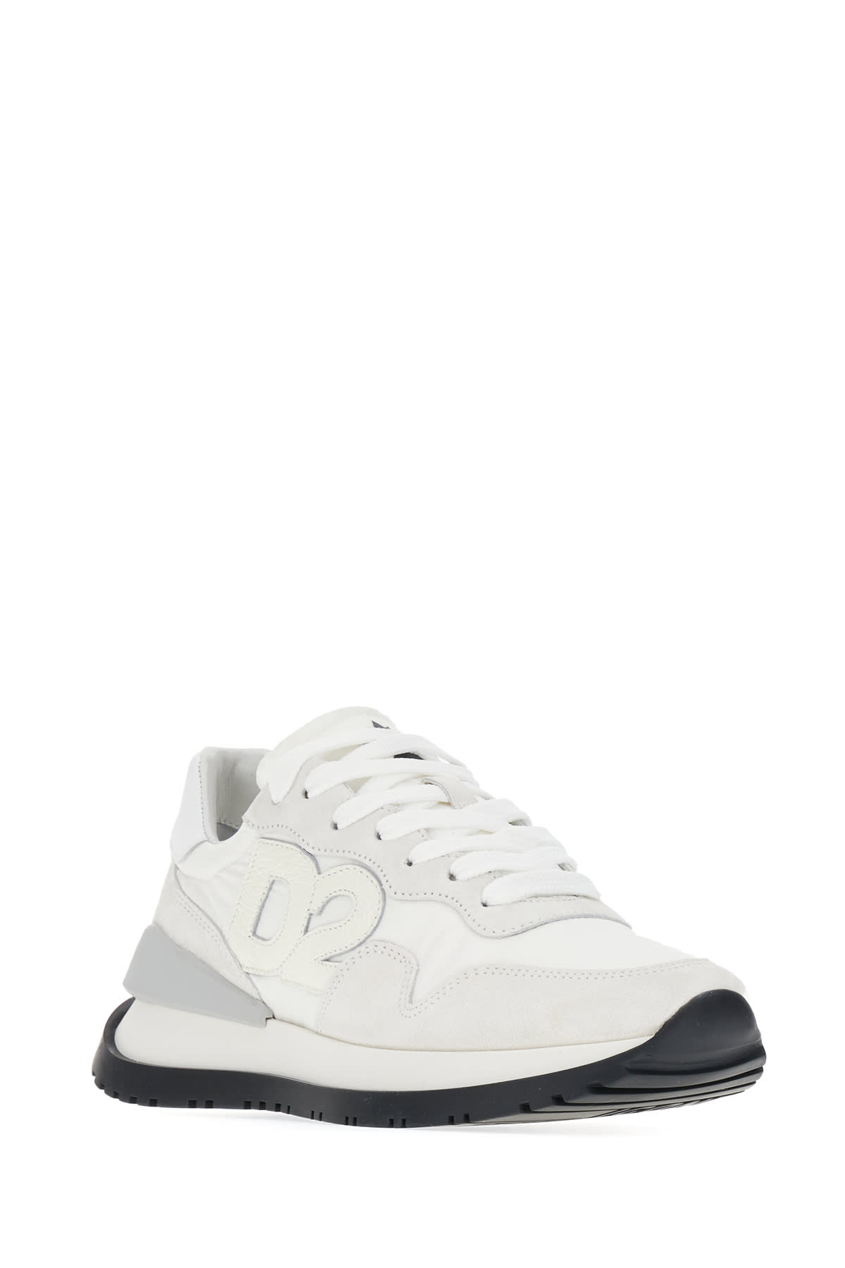 Shop Dsquared2 Two-tone Suede And Nylon Running Sneakers In 1062