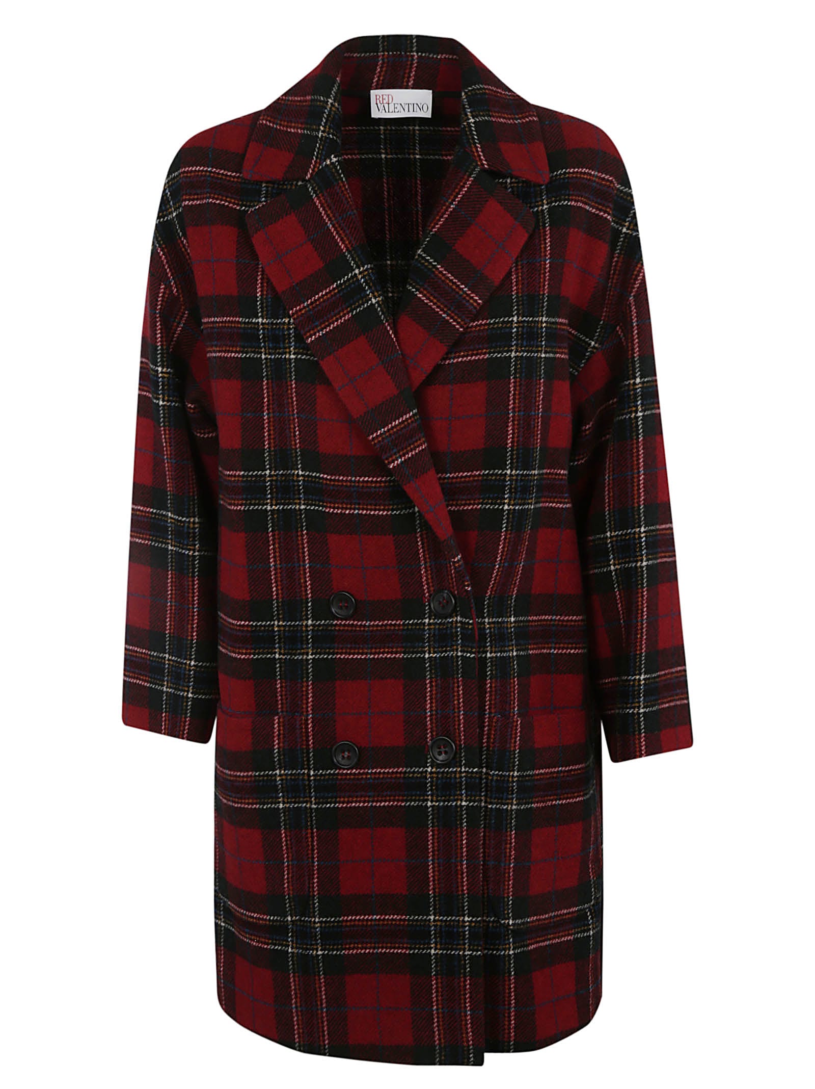 RED Valentino Shetland Tartan Coat
