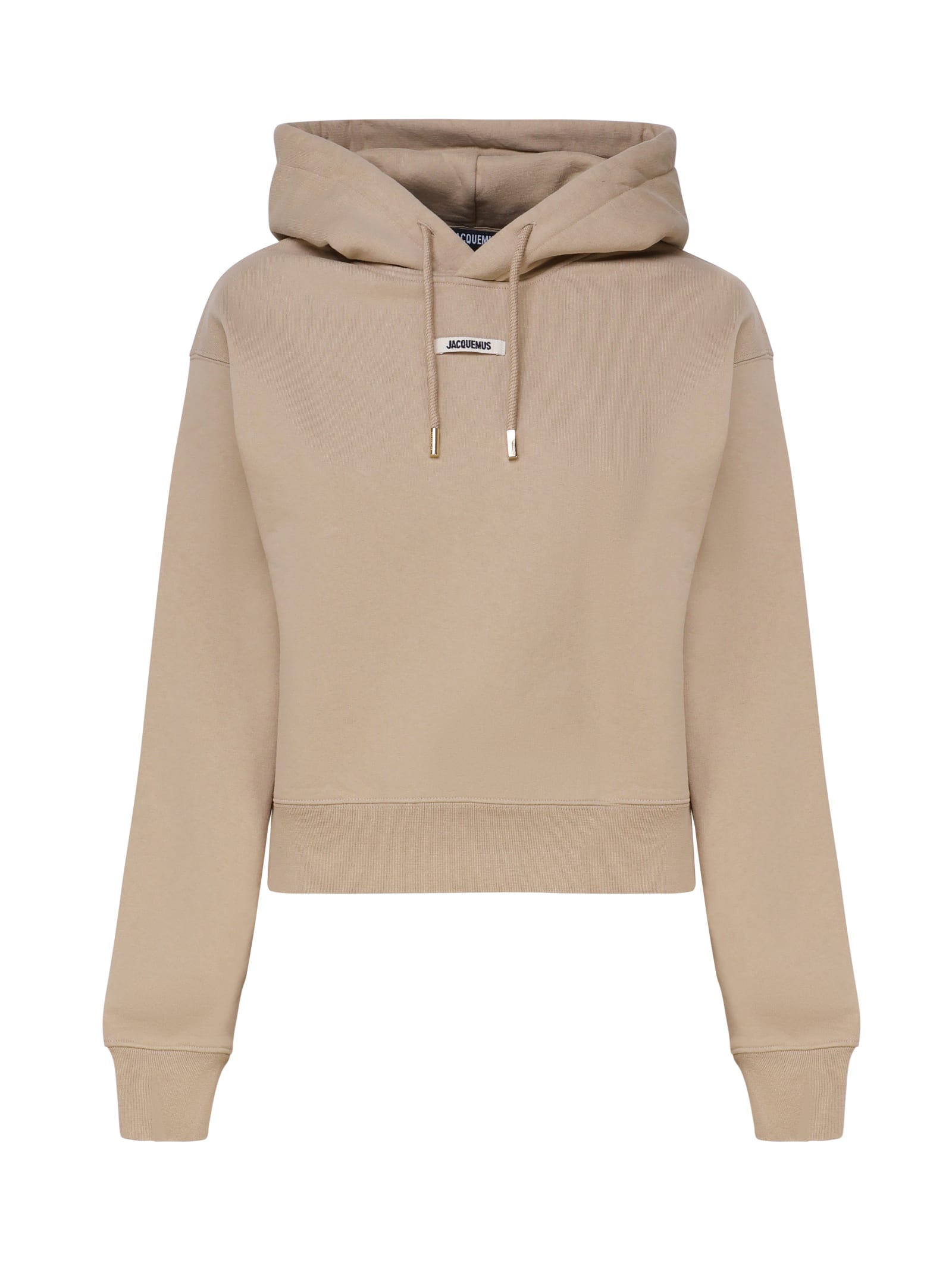 Shop Jacquemus Cotton Sweatshirt In Beige