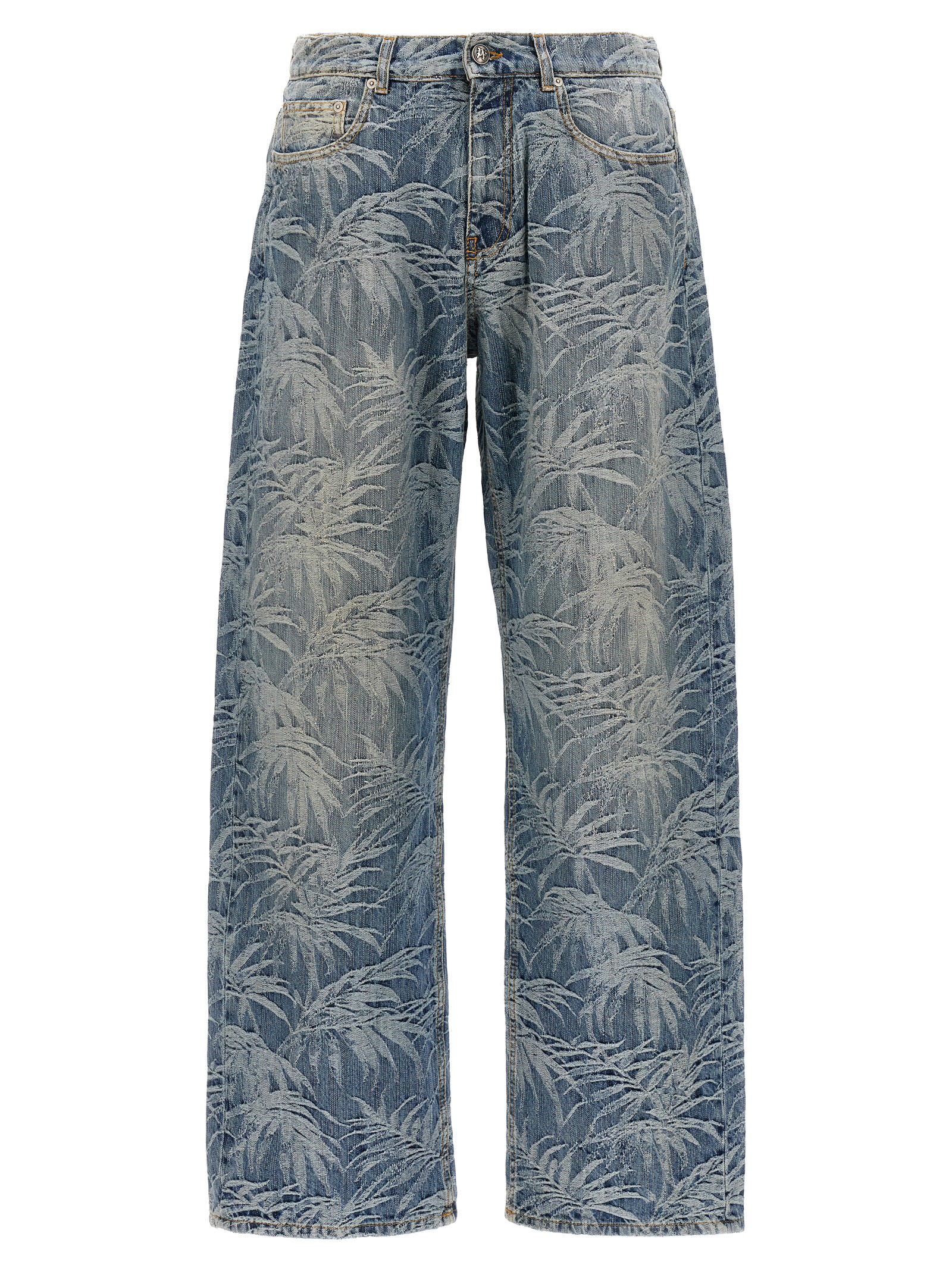 Shop Palm Angels Palms Jeans In Light Blue