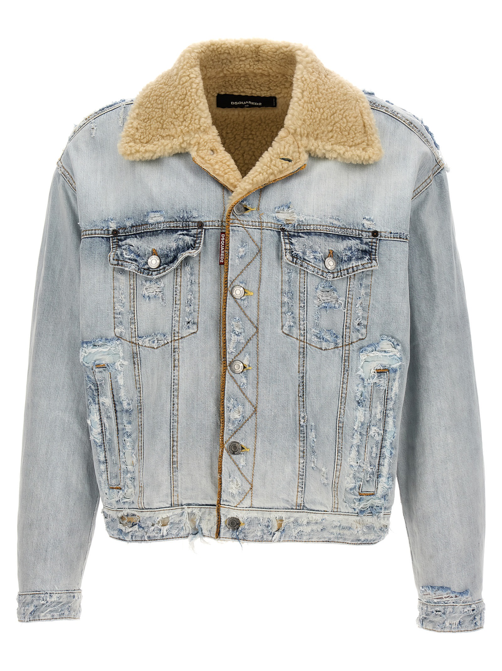 Denim Jacket With Teddy Lining