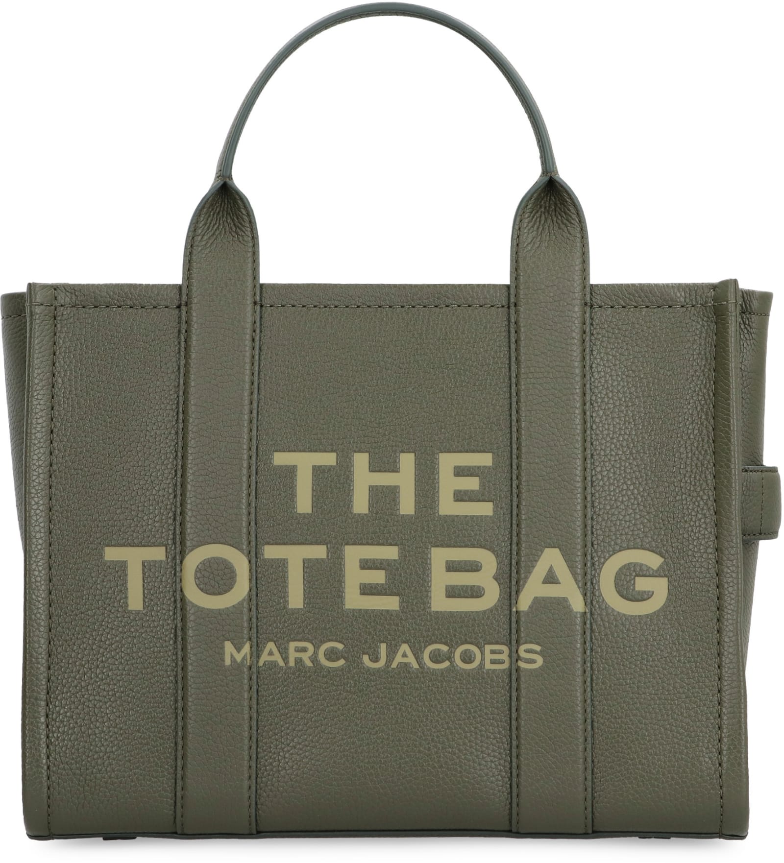 Shop Marc Jacobs The Tote Bag Leather Bag In Forest