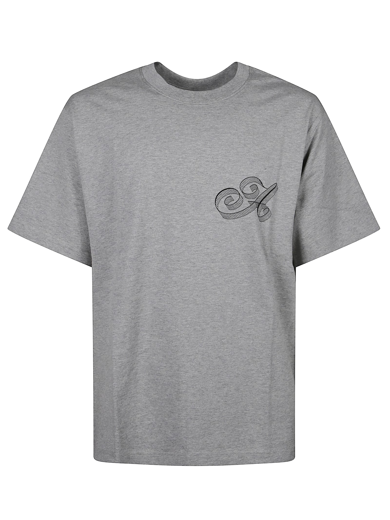 Awake Ny Short-sleeve Crew-neck T-shirt In Gray