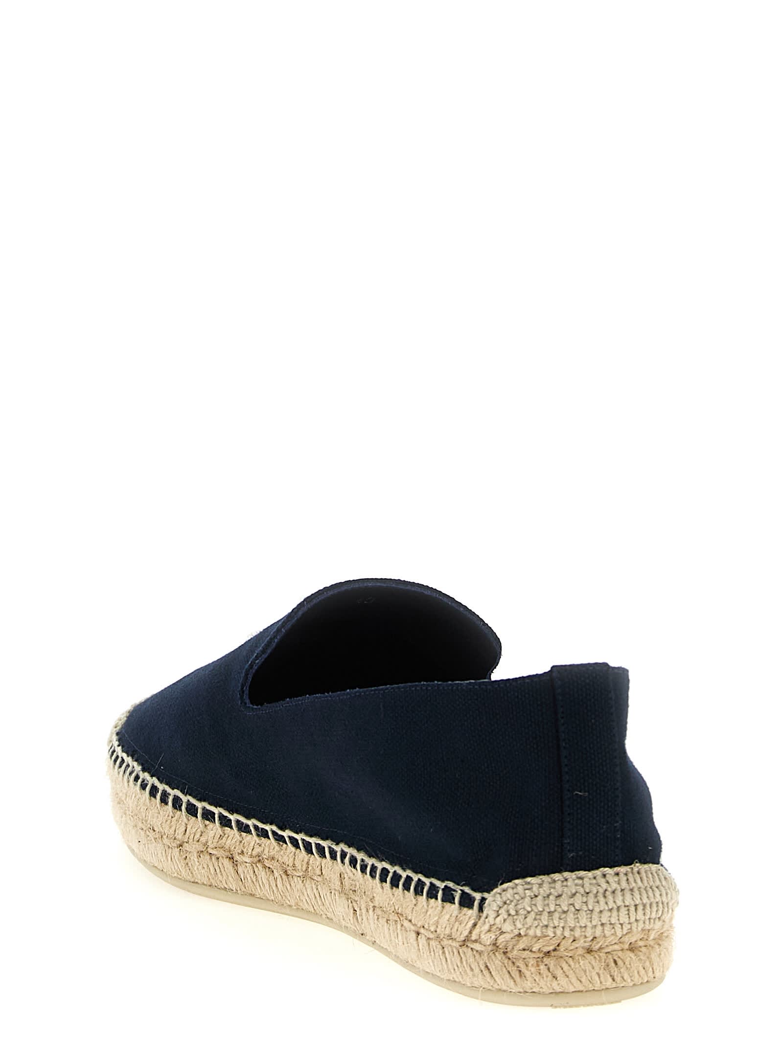 Christian Louboutin Loafers With Braided Sole And Embroidered Detail In Blue